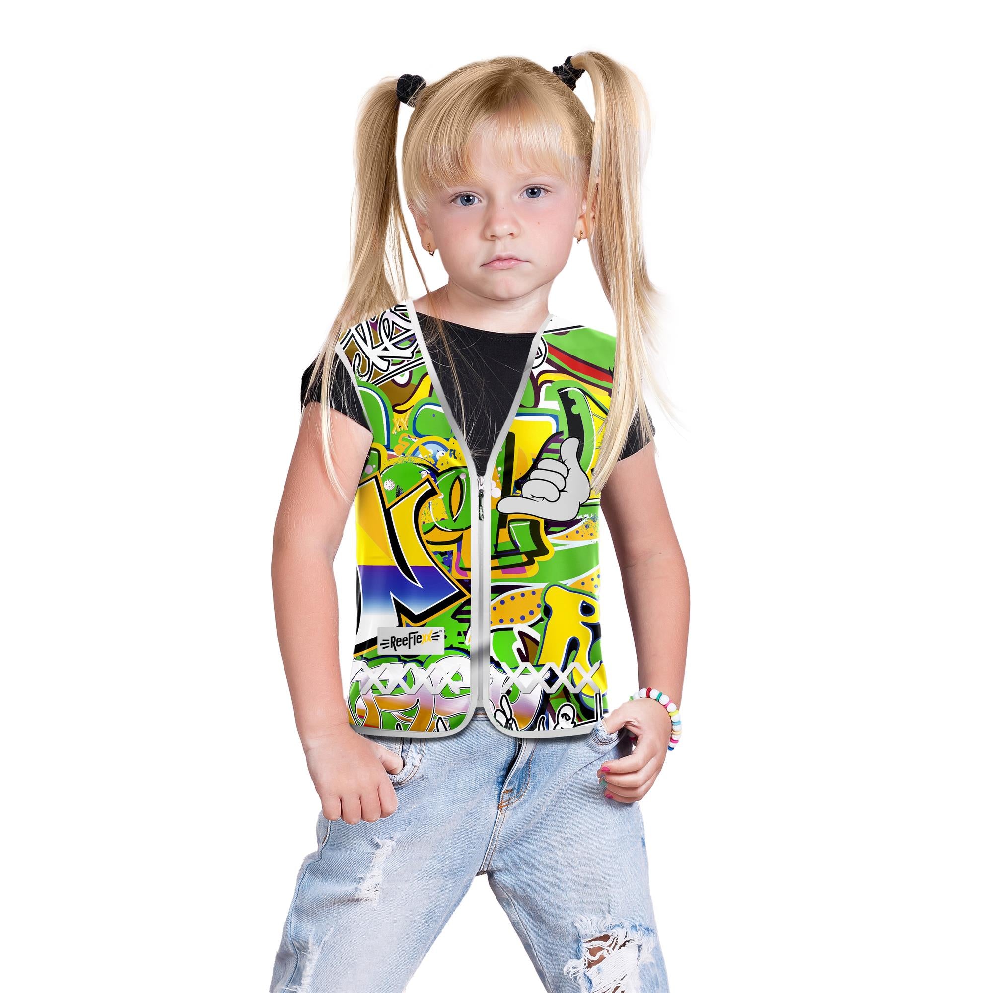 Green Graffiti - Kinderwarnweste