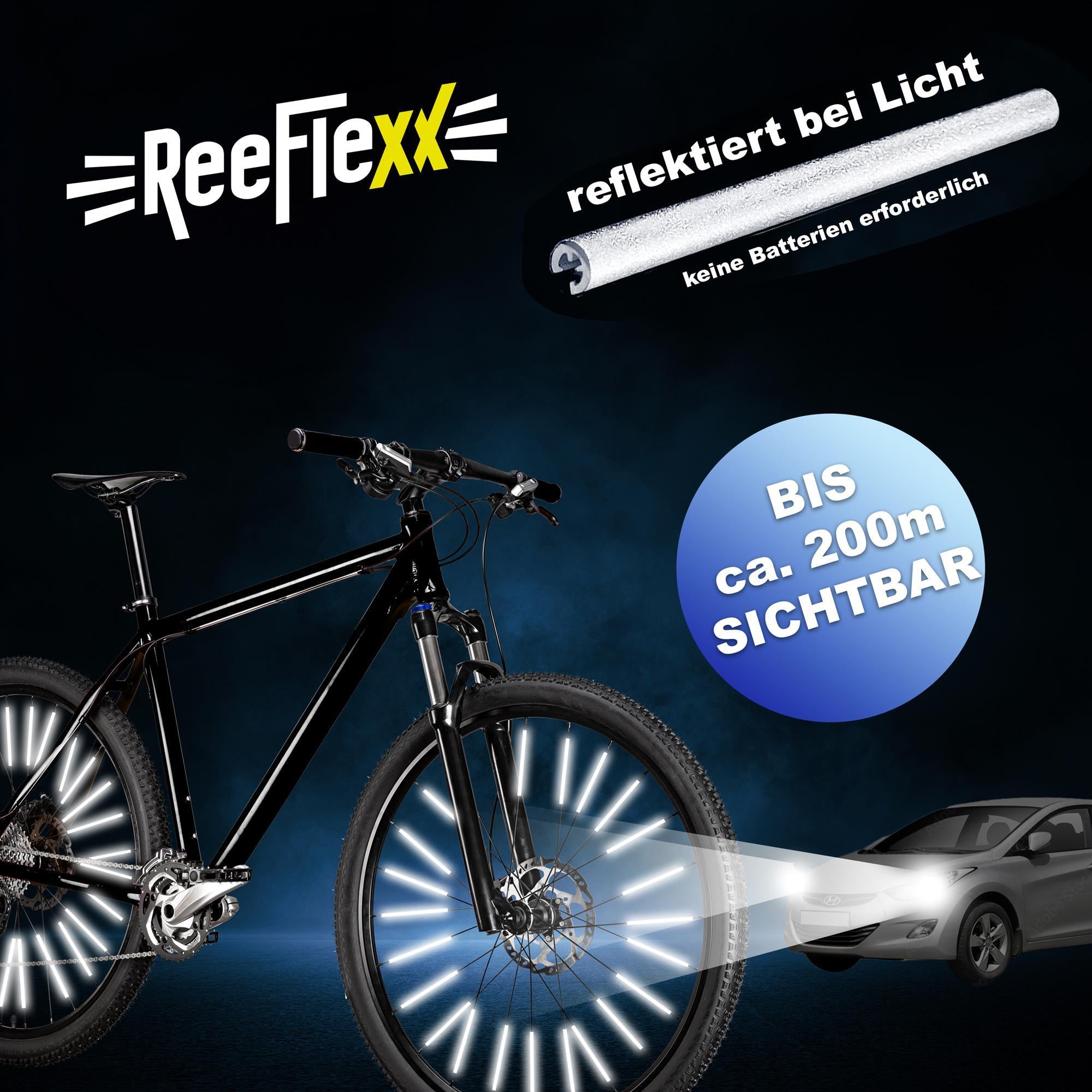 ReeFlexx®-Speichenreflektoren, Silber, 36 Stück