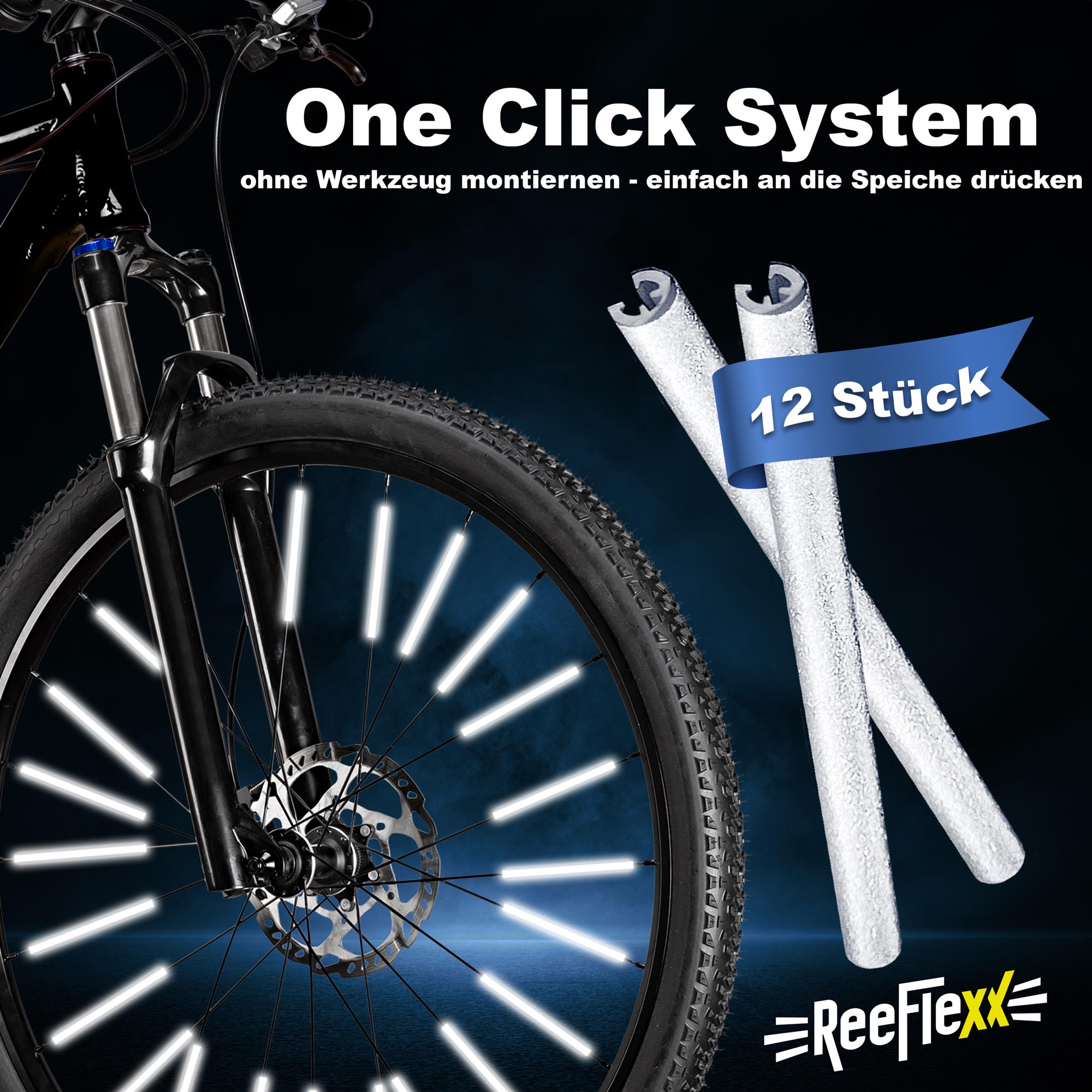 ReeFlexx®-Speichenreflektoren, Silber, 12 Stück