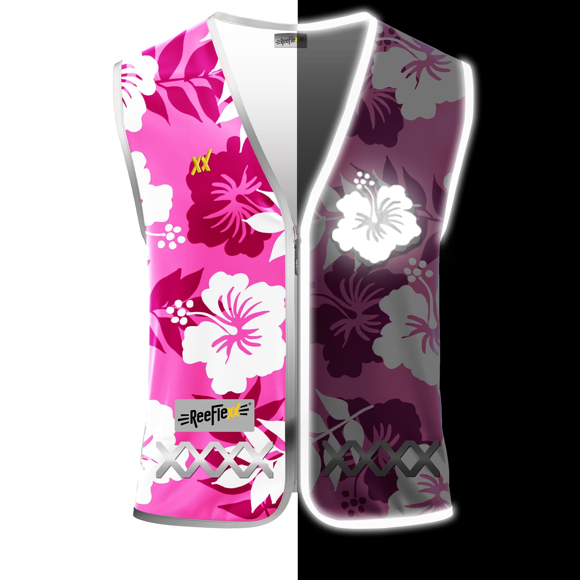 Pink Hibiscus - Damenwarnweste