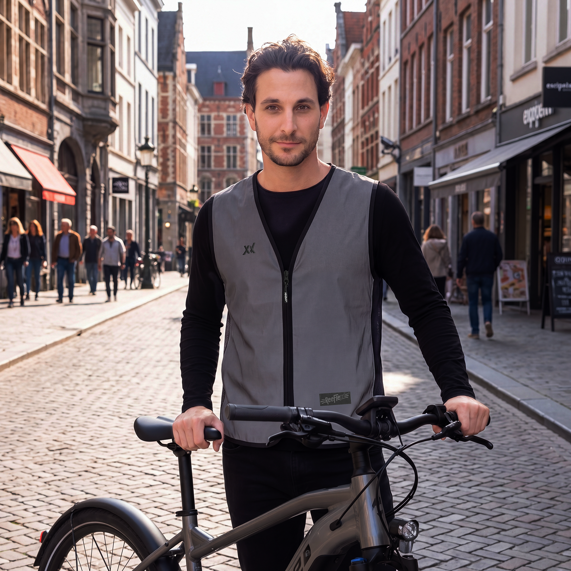 Anthracite Glow - Herrenwarnweste