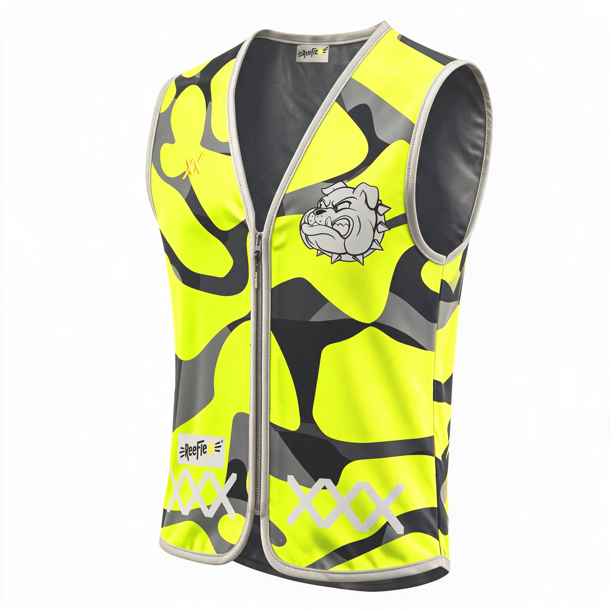 Yellow Camo Bulldog - Kids' reflective vest