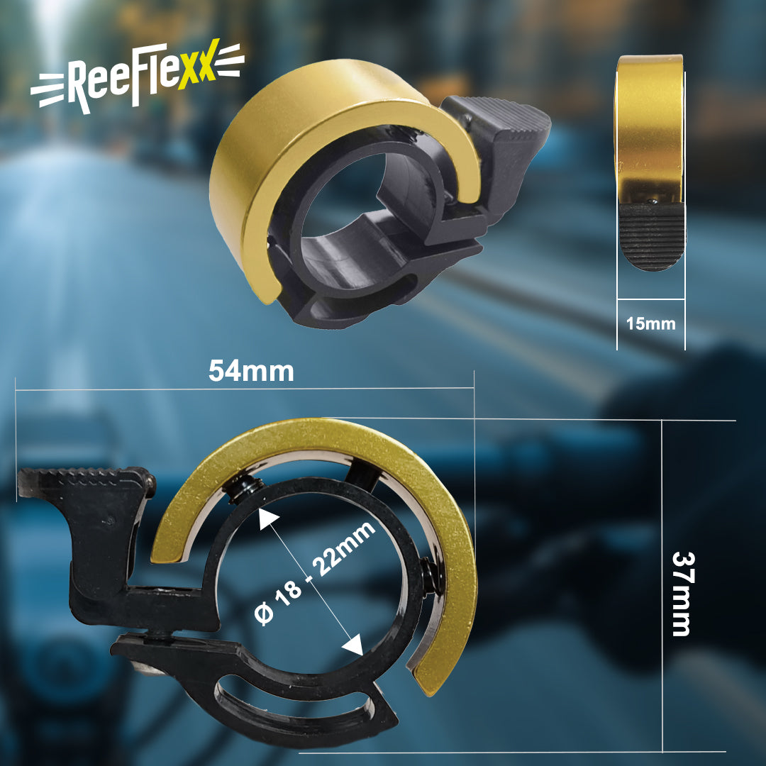 Fahrradklingel Glocke Aluminium gold