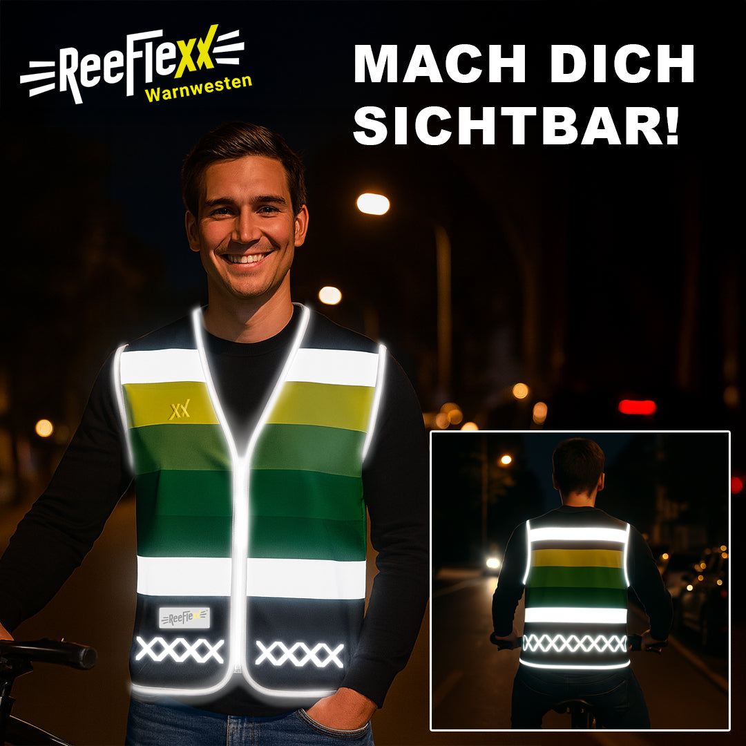 Green Stripes - Herrenwarnweste