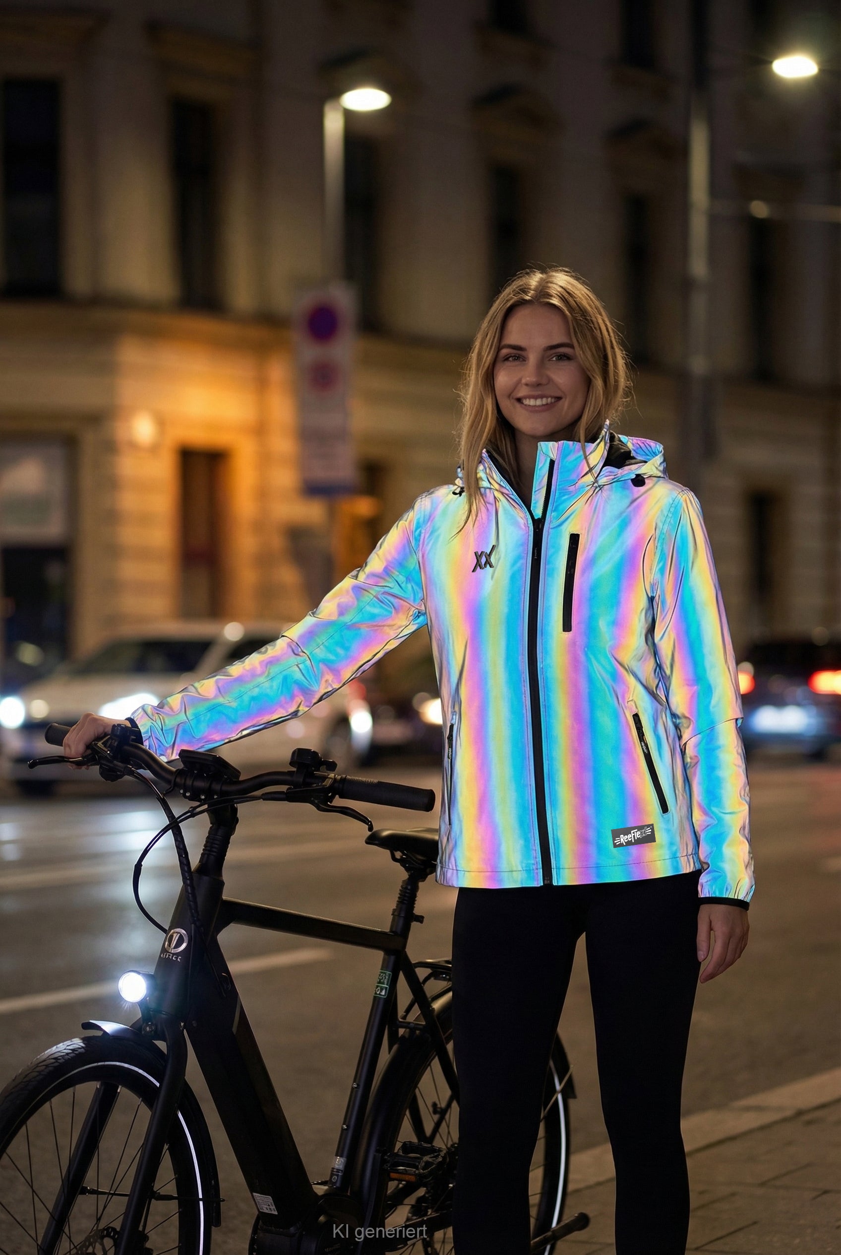 "Black Rainbow" vollreflektierende Jacke - Ladies