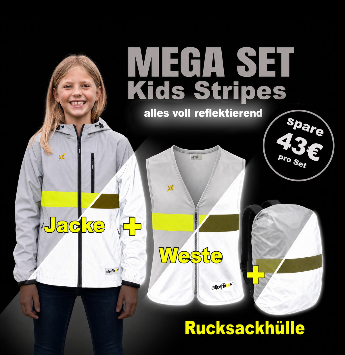 MEGA-SET Kids Yellow Stripe
