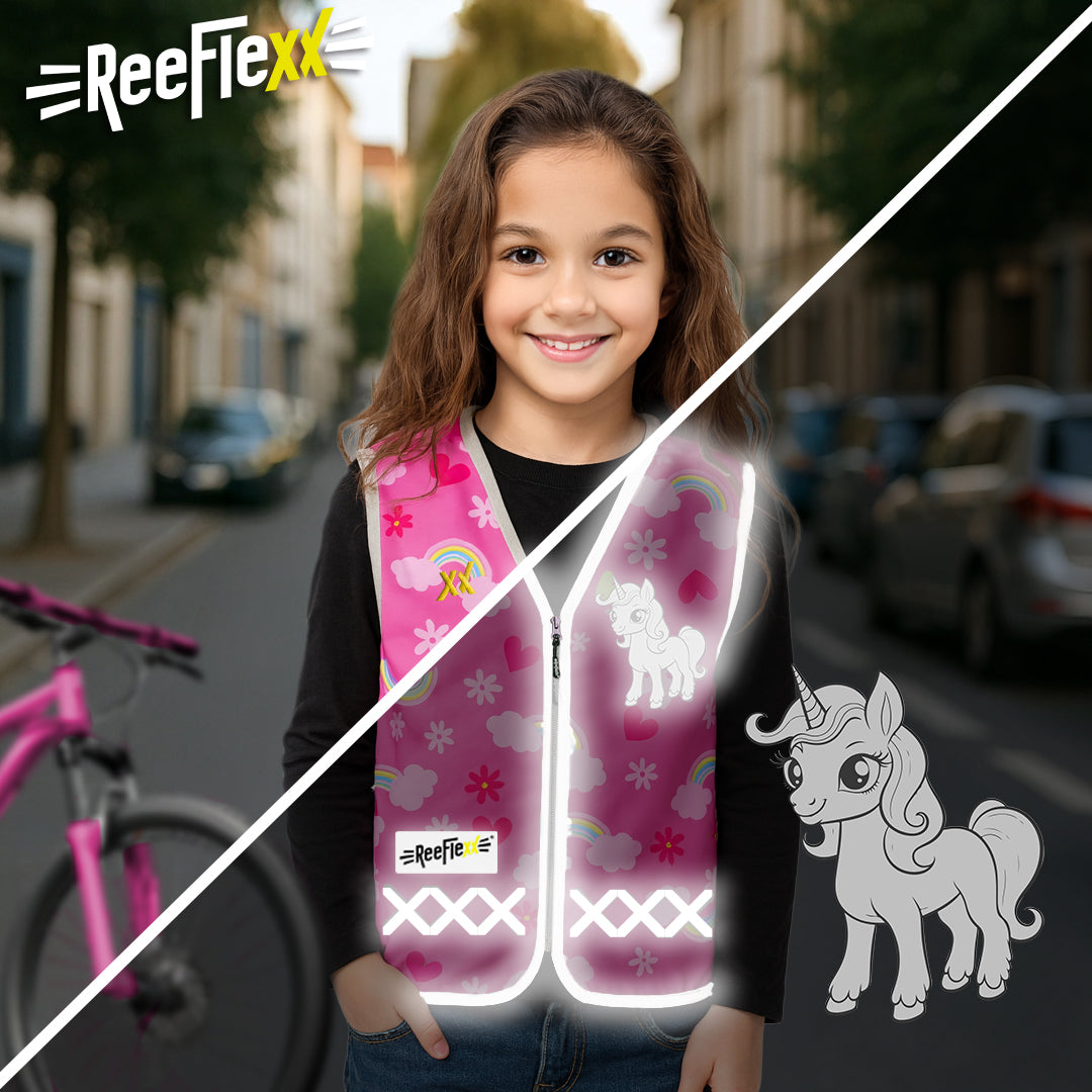 Pink Unicorn - Kinderwarnweste