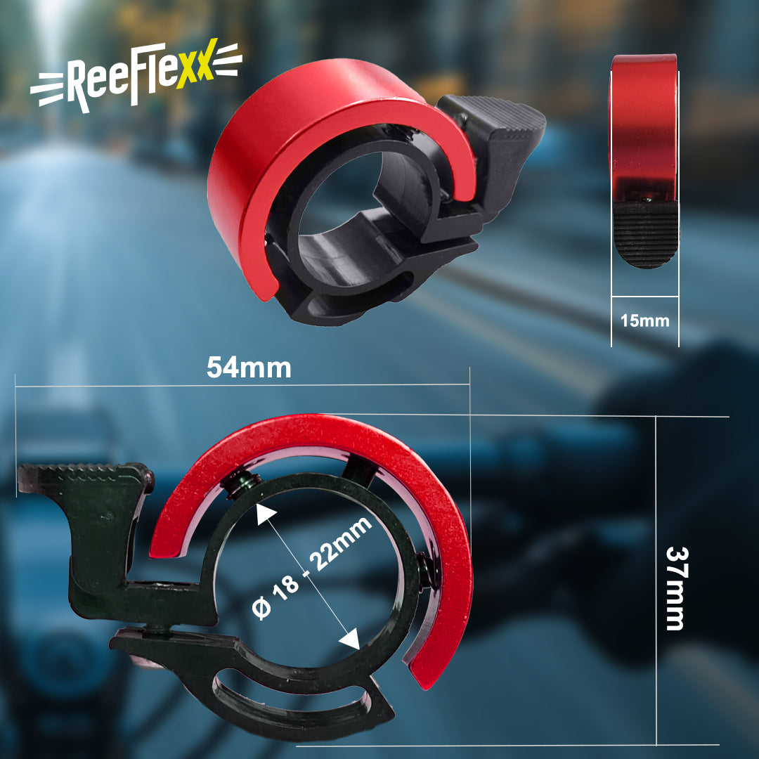 Fahrradklingel Glocke Aluminium red