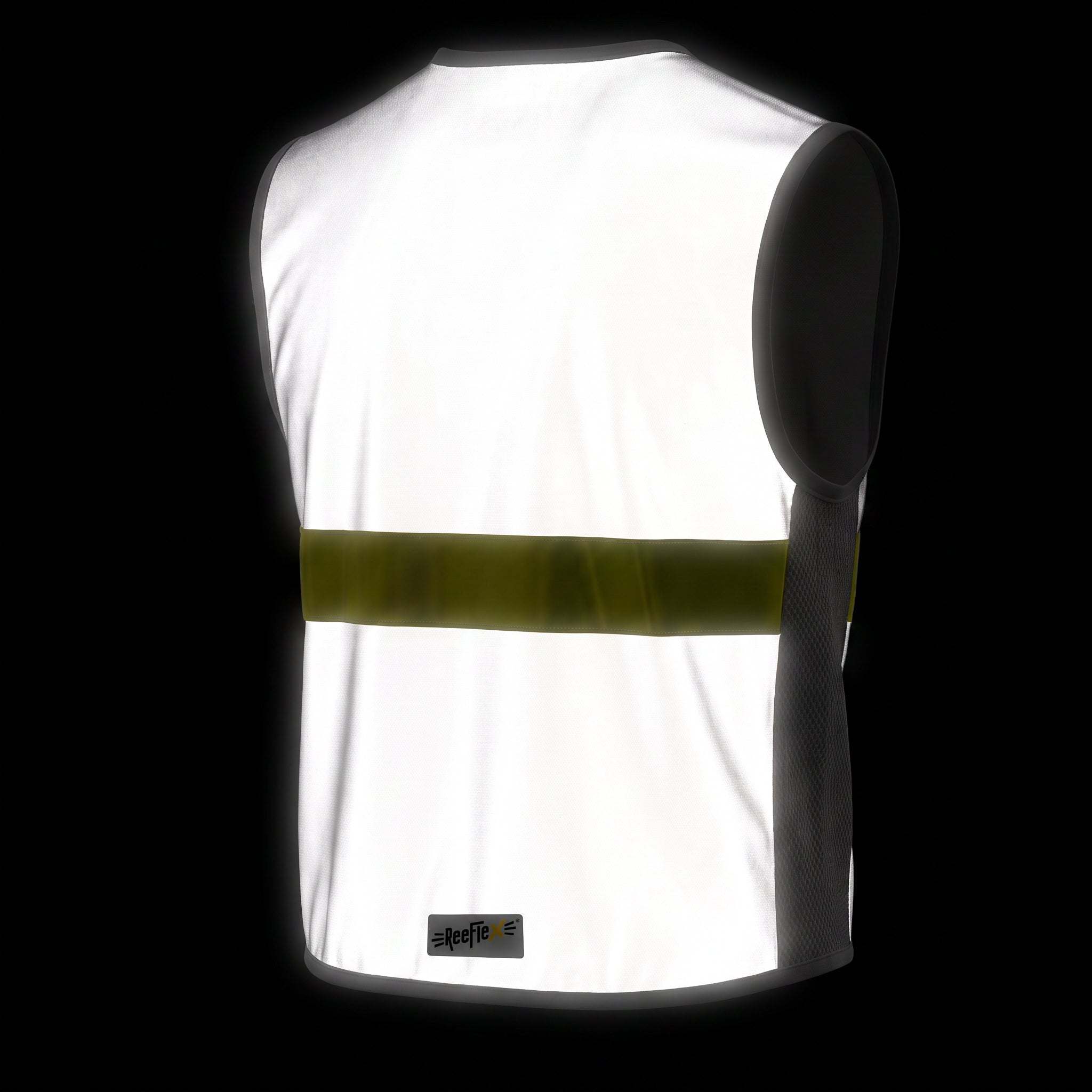 Silver Yellow Stripe Men - Herrenwarnweste