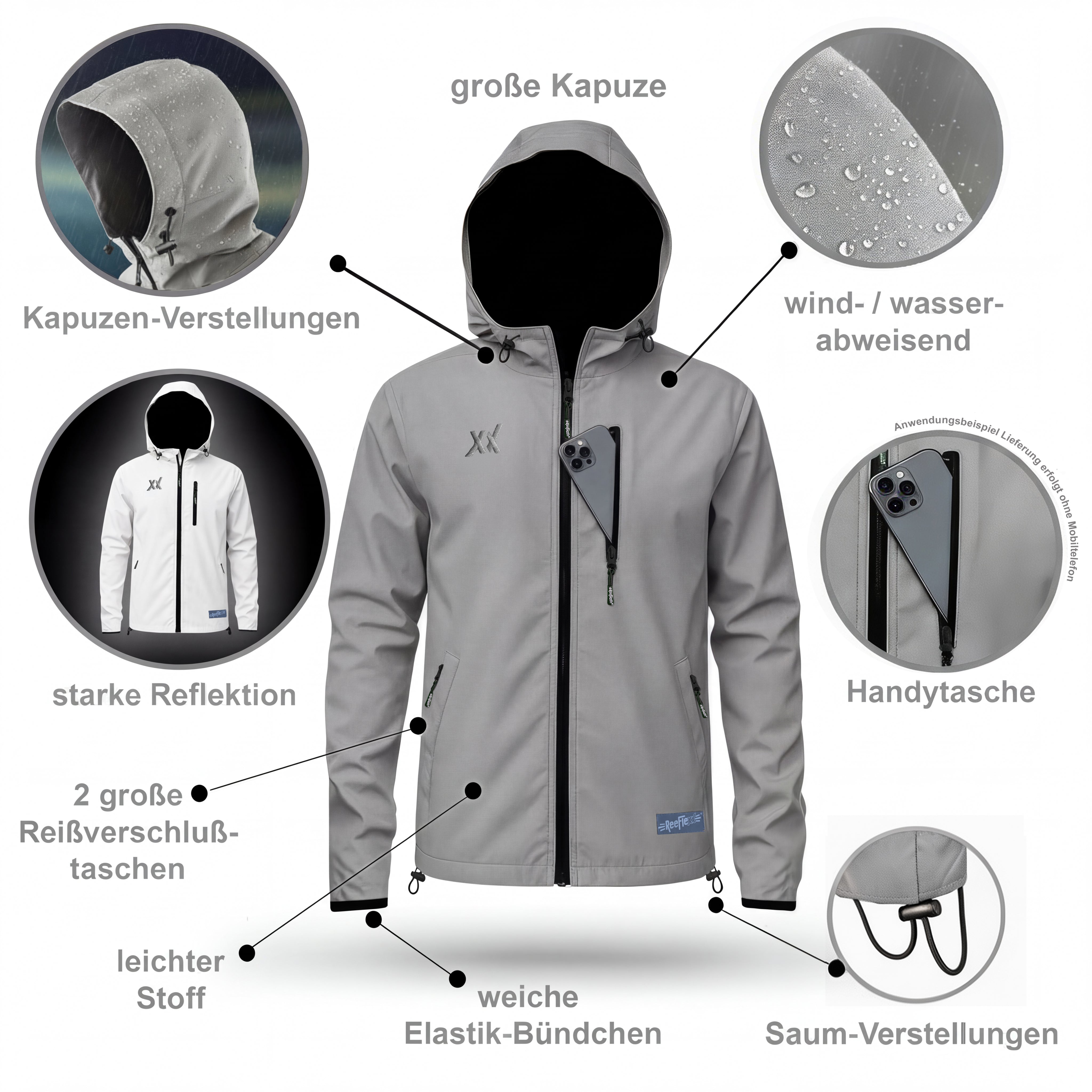 "Silver Glow" vollreflektierende Jacke - Men