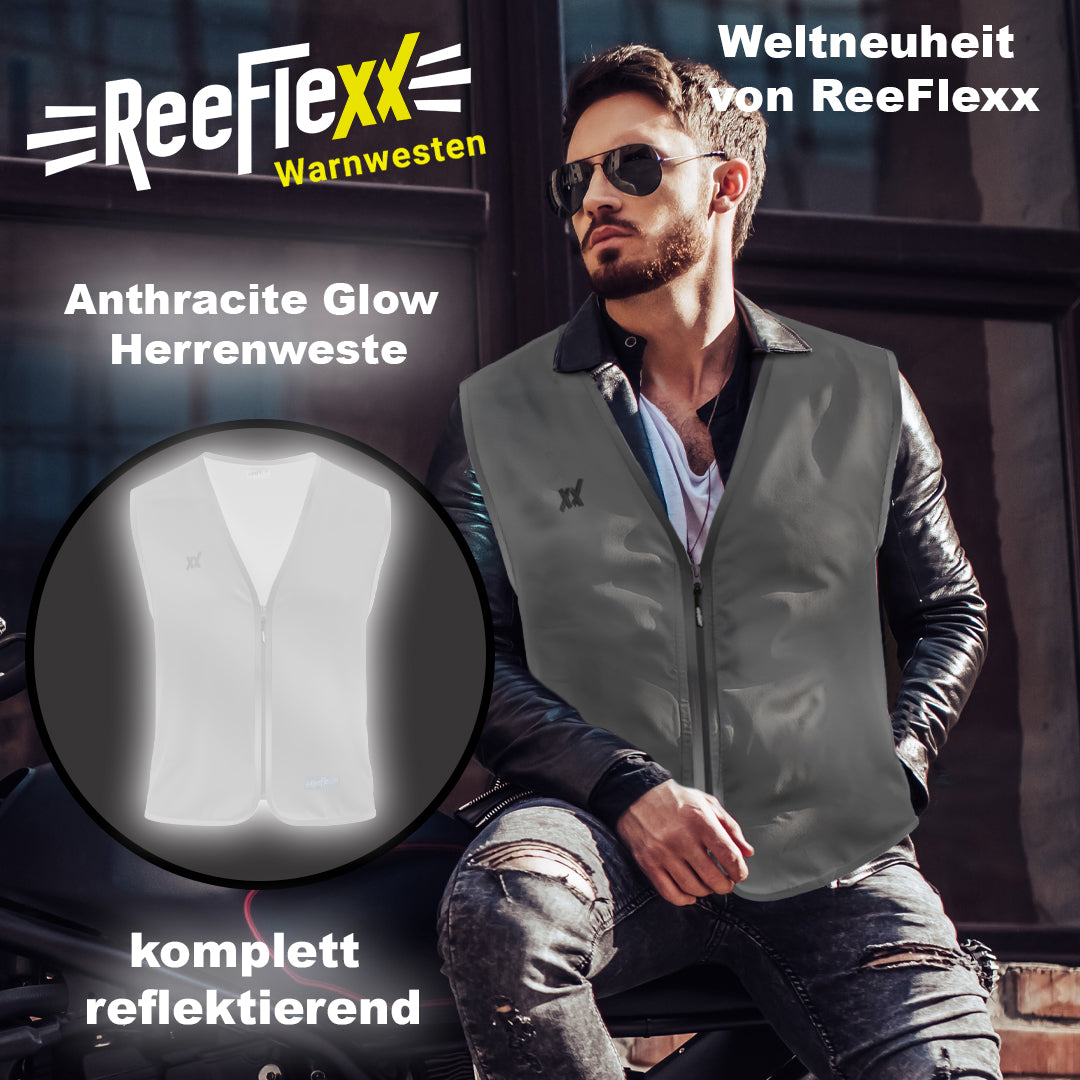 Anthracite Glow - Herrenwarnweste
