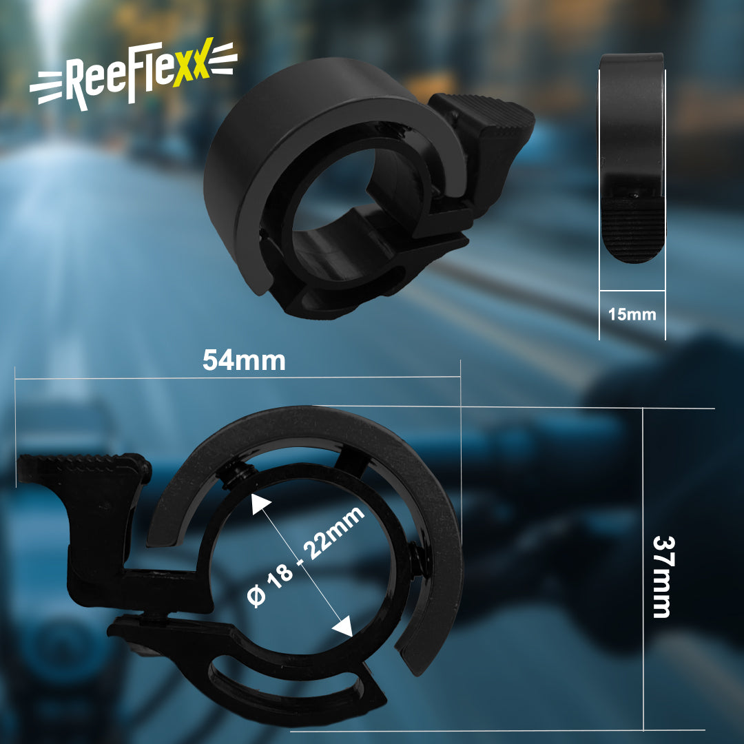 Fahrradklingel Glocke Aluminium black