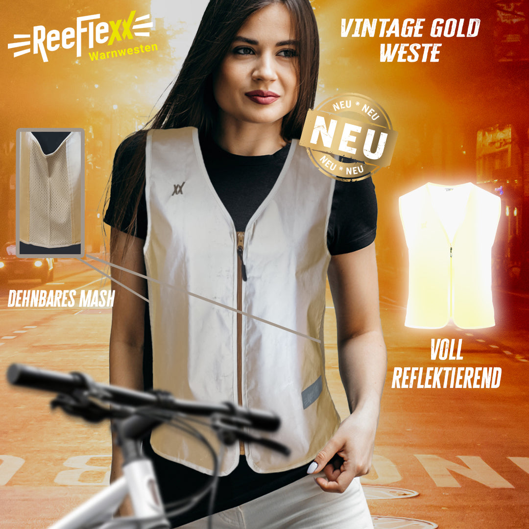 Vintage Gold - Damenwarnweste