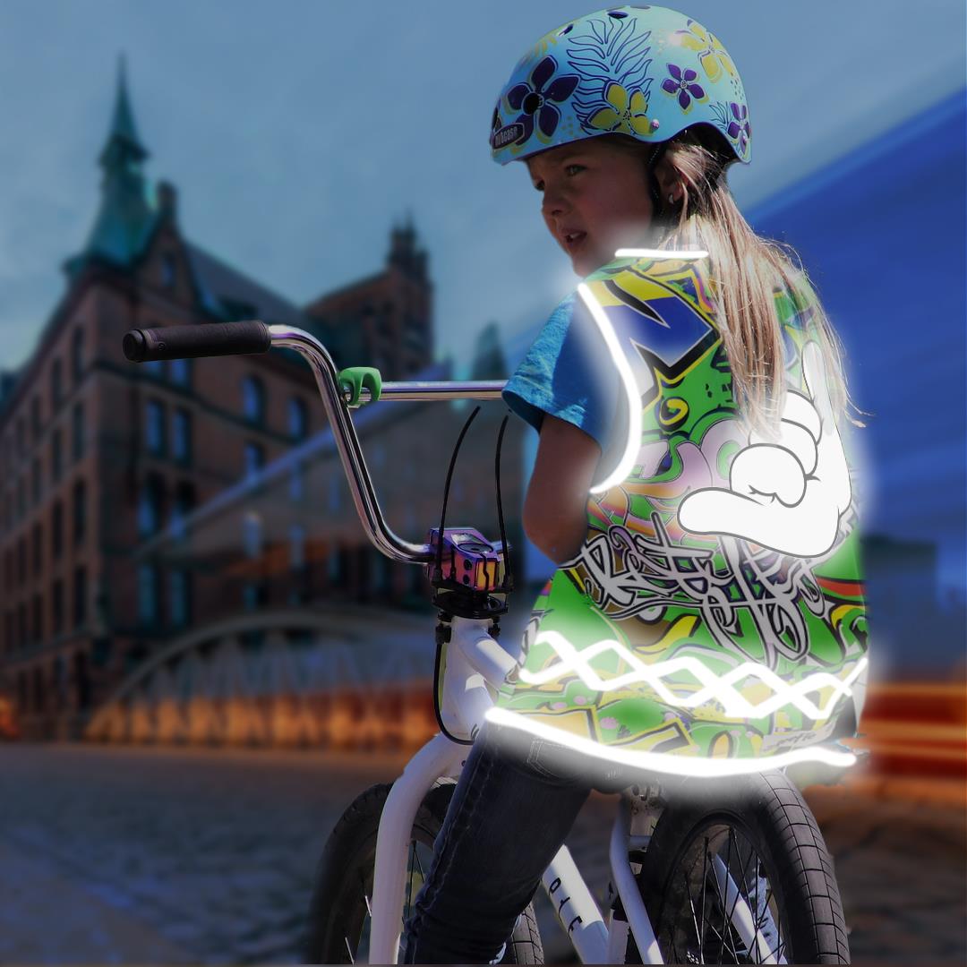 Green Graffiti - Kinderwarnweste