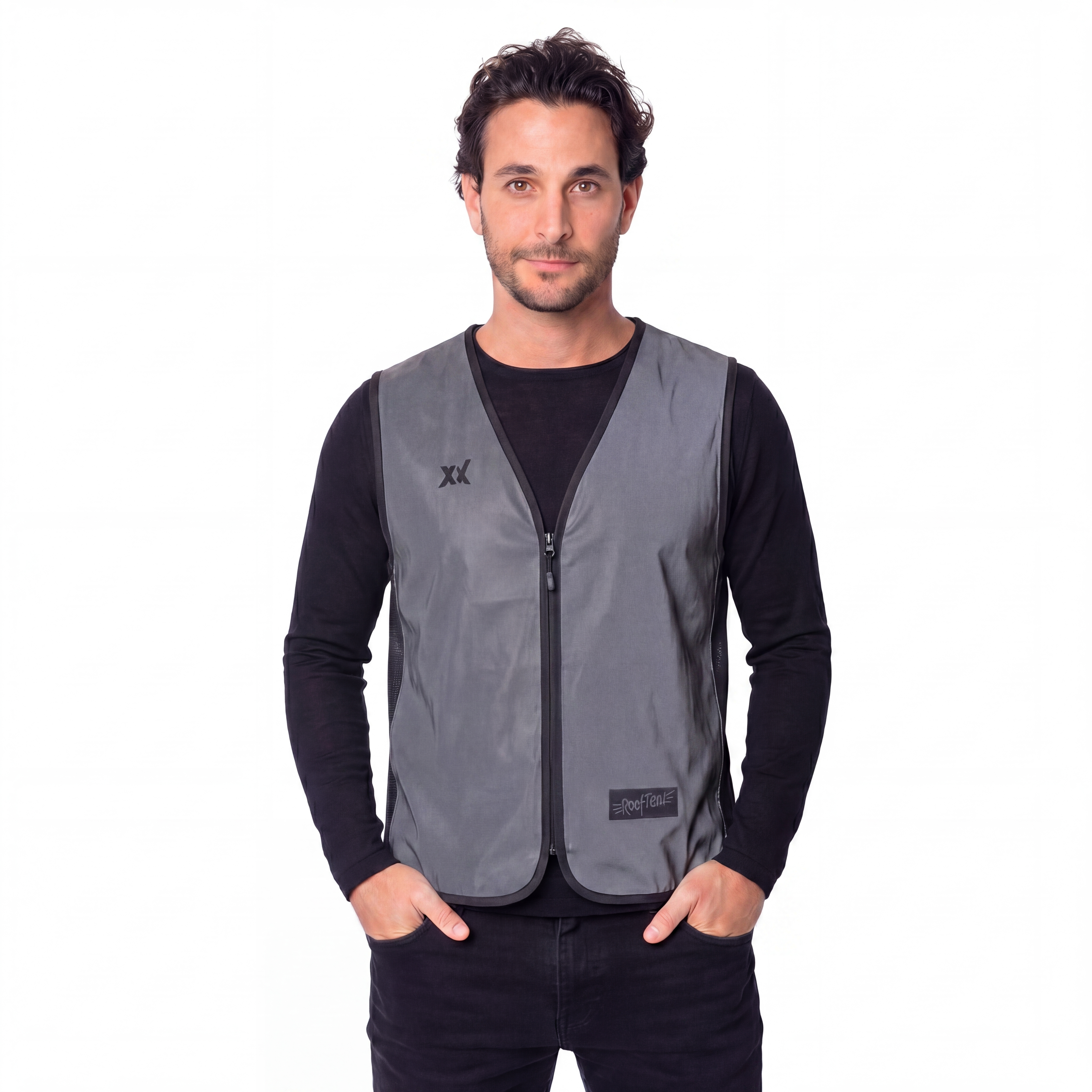 Anthracite Glow - Herrenwarnweste