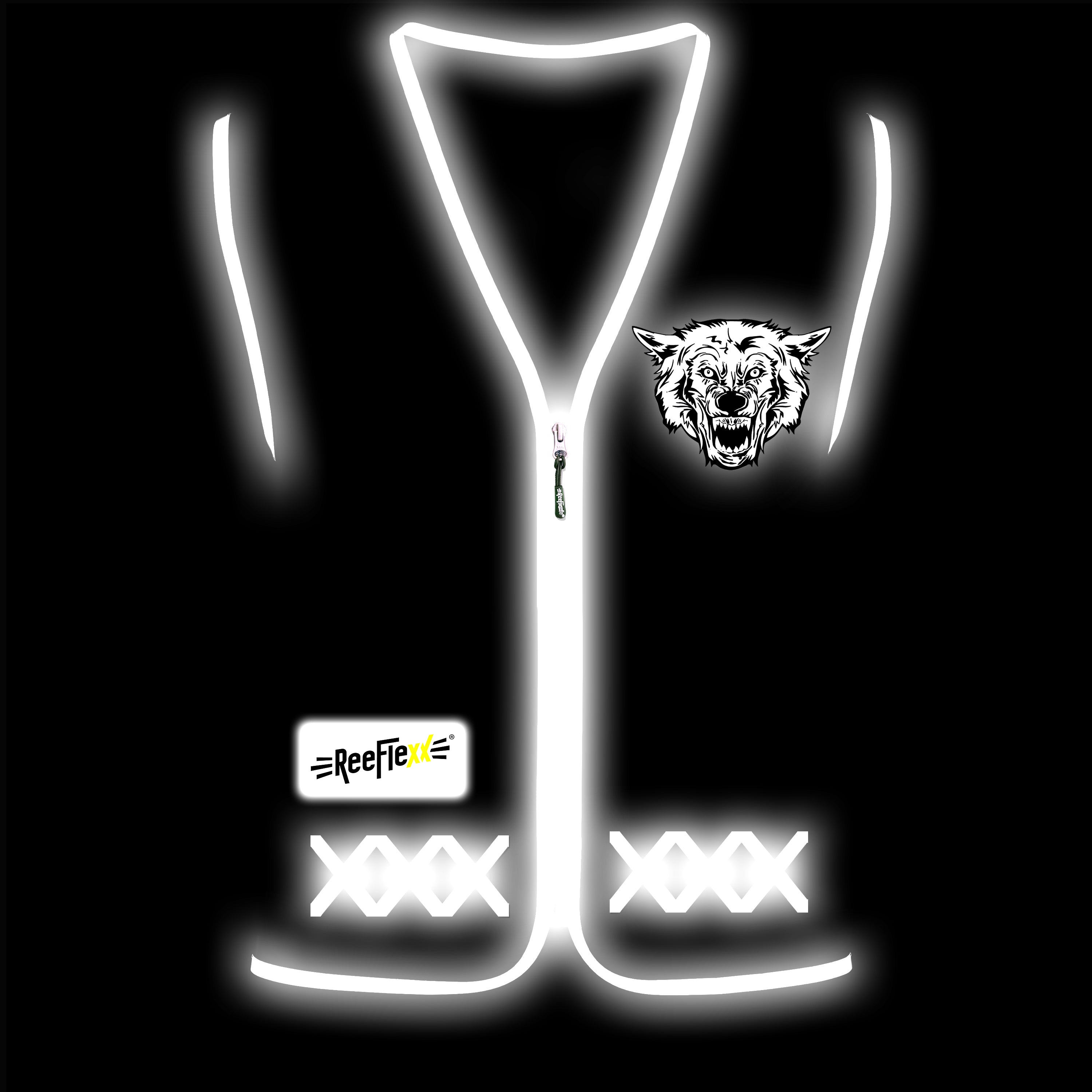 Yellow Camou Wolf - Herrenwarnweste