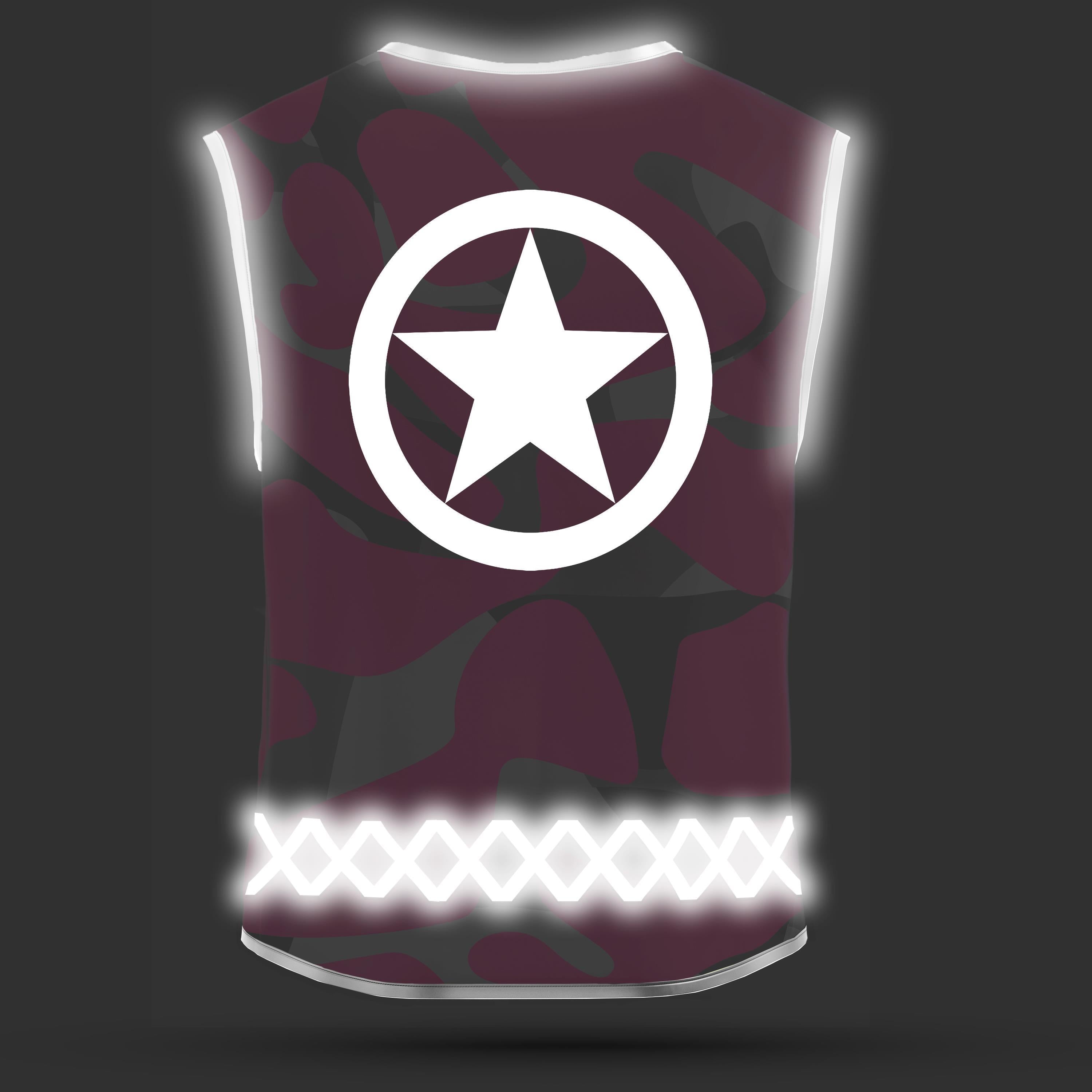 Pink Camou Star - Damenwarnweste