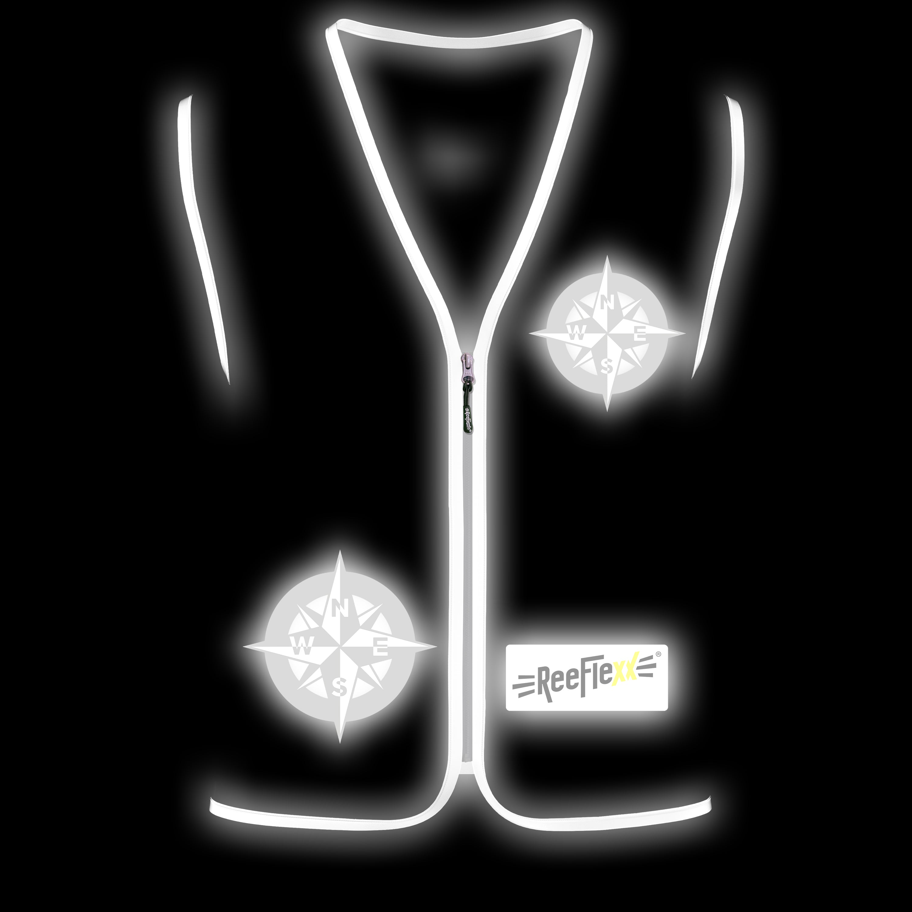 Green Nautic Compass - Herrenwarnweste