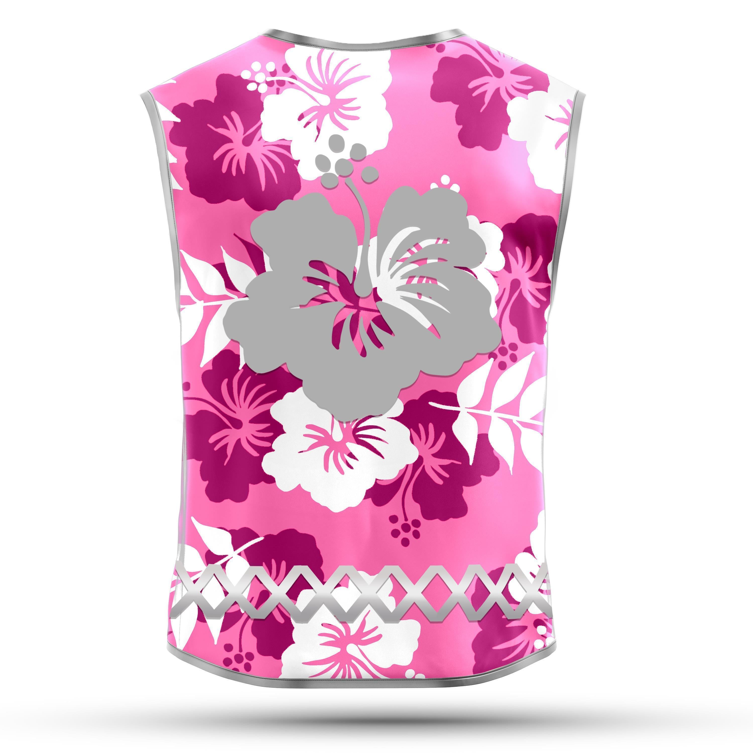 Pink Hibiscus - Damenwarnweste