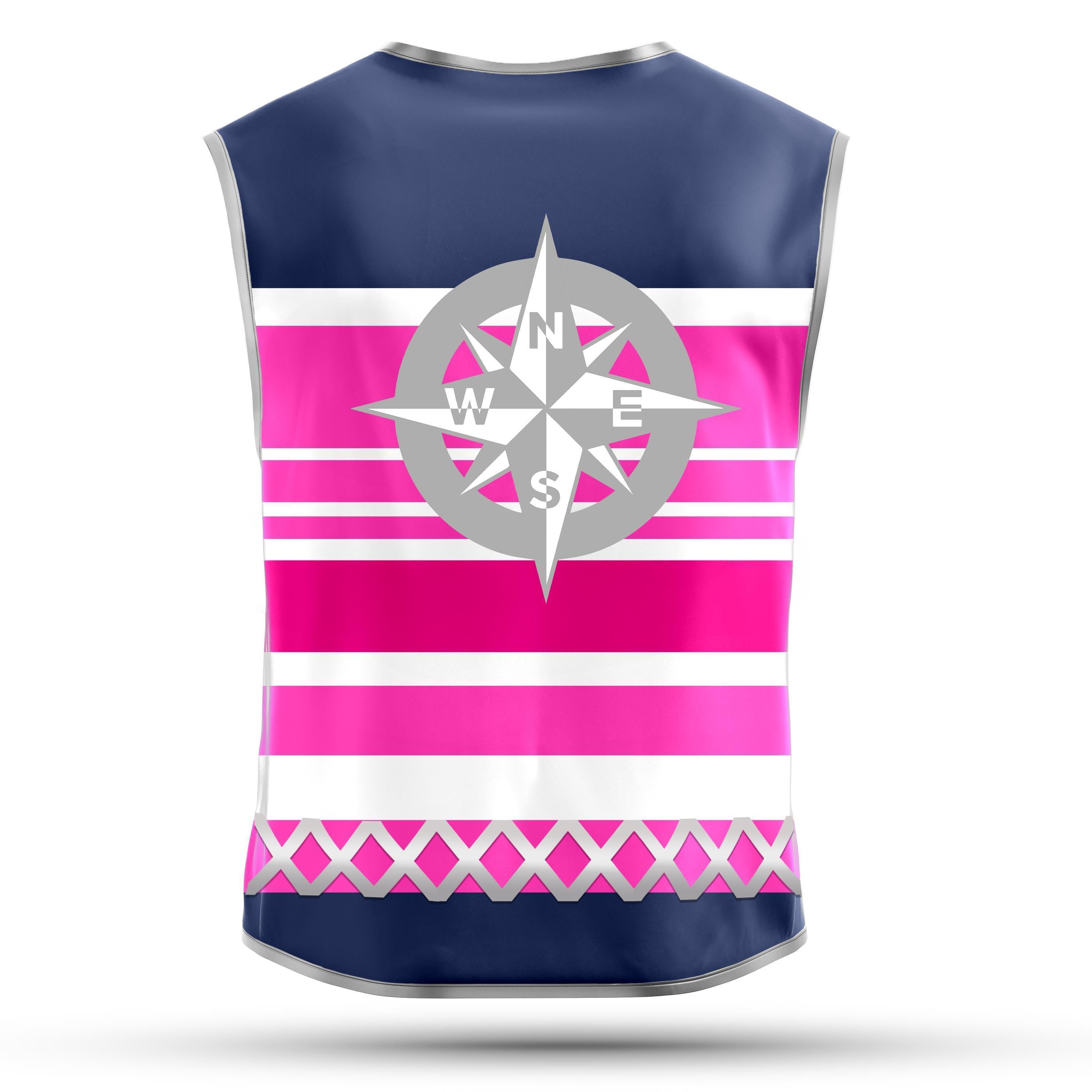 Pink Nautic Compass - Damenwarnweste