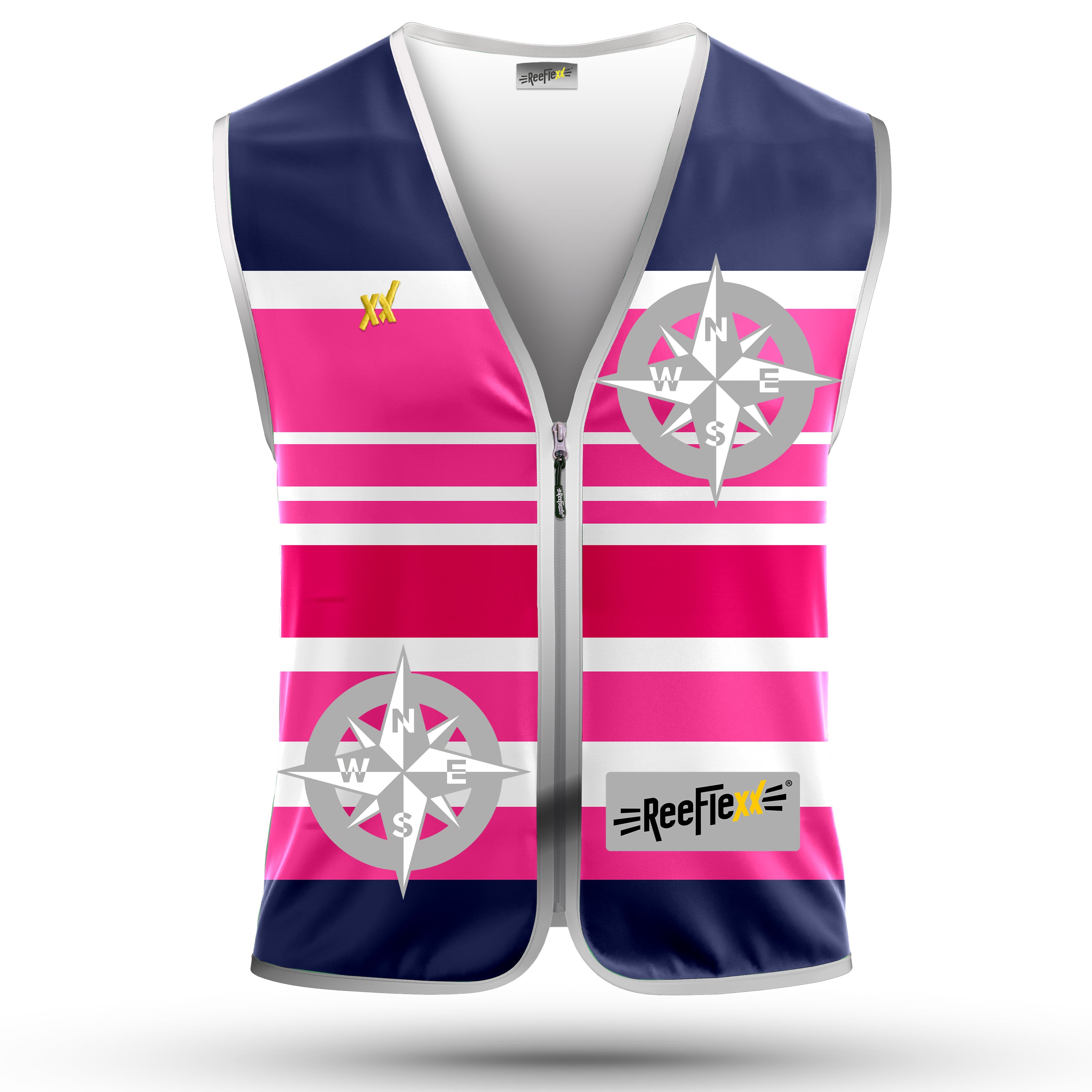Pink Nautic Compass - Damenwarnweste