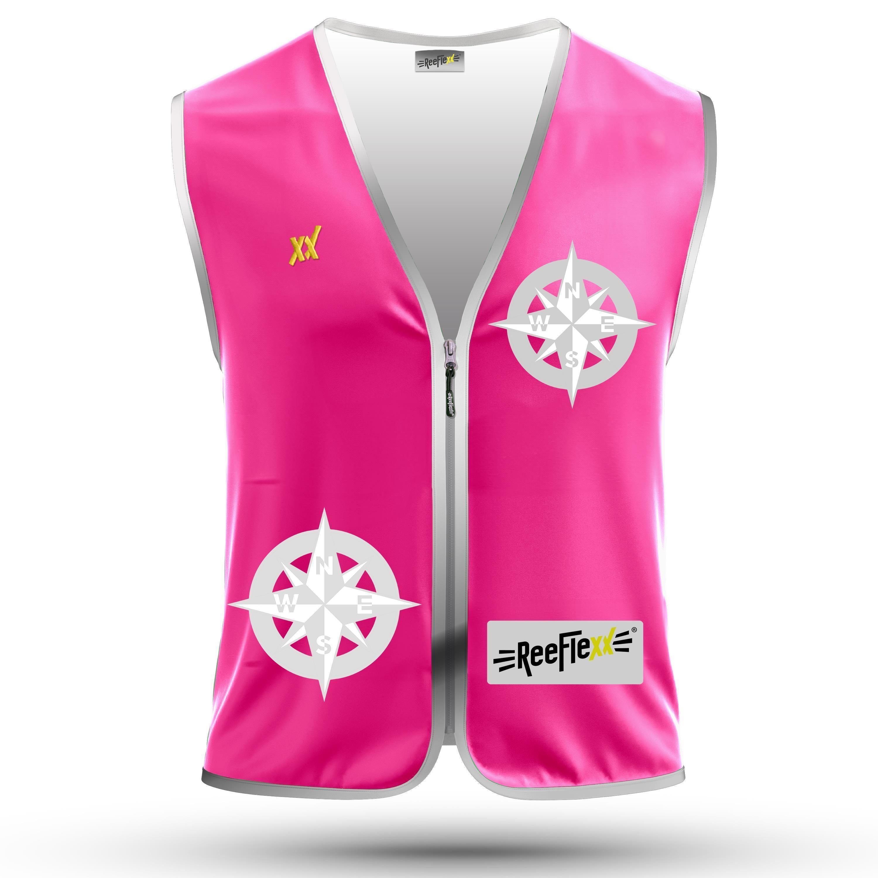 Solid Pink Compass - Damenwarnweste