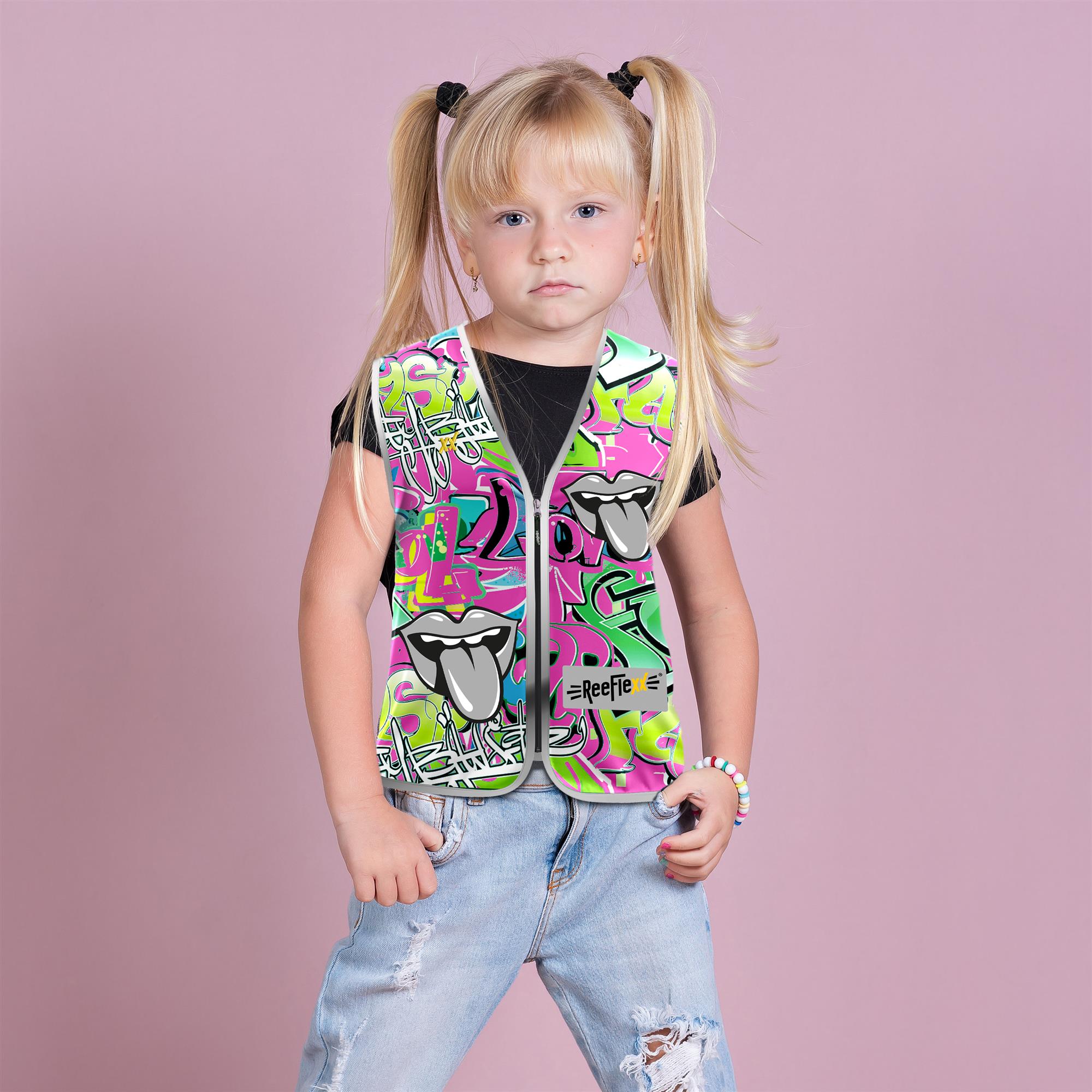 Graffiti Tongue - Kinderwarnweste