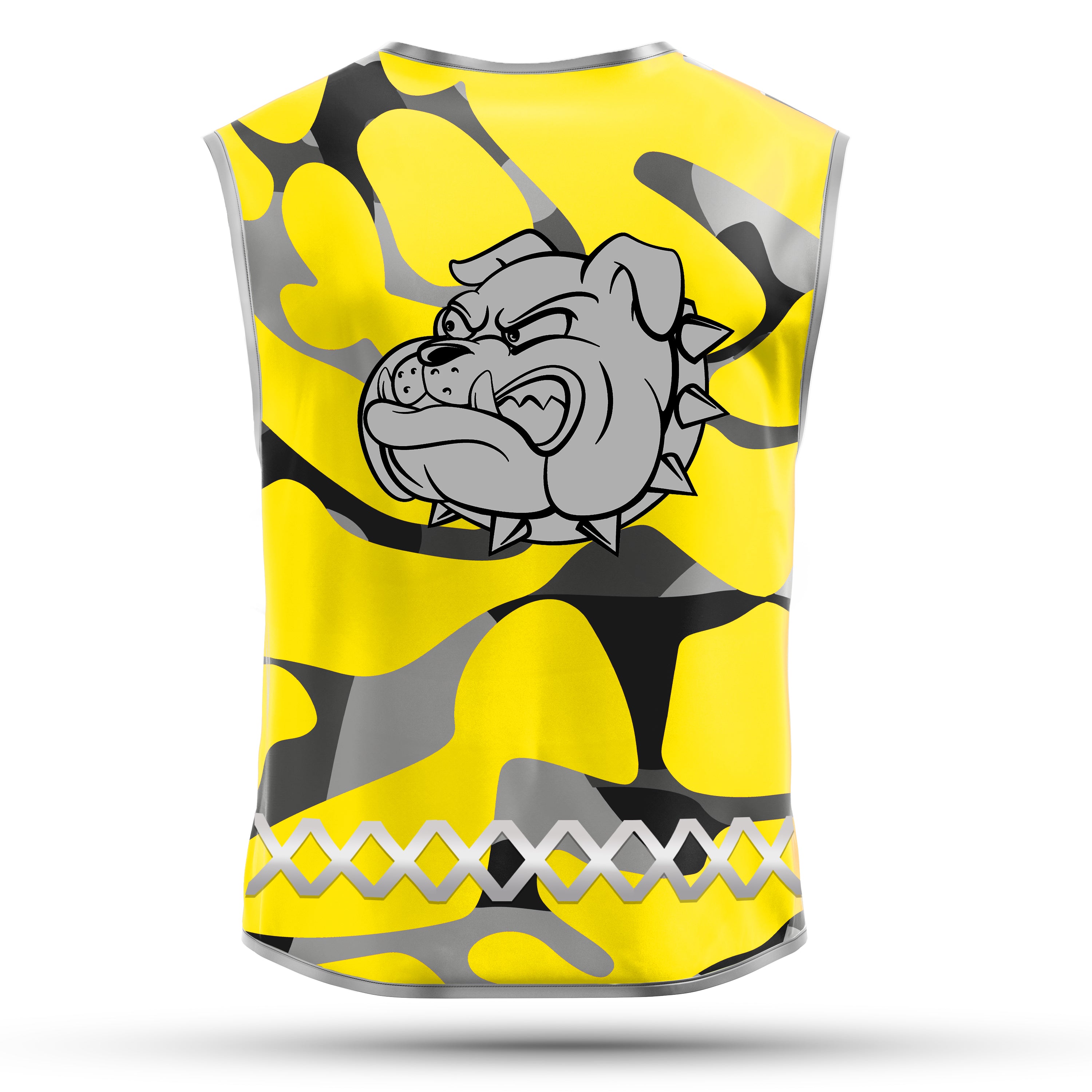 Yellow Camou Bulldog - Kinderwarnweste