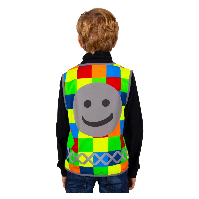 Mix Square Smiley - Kinderwarnweste