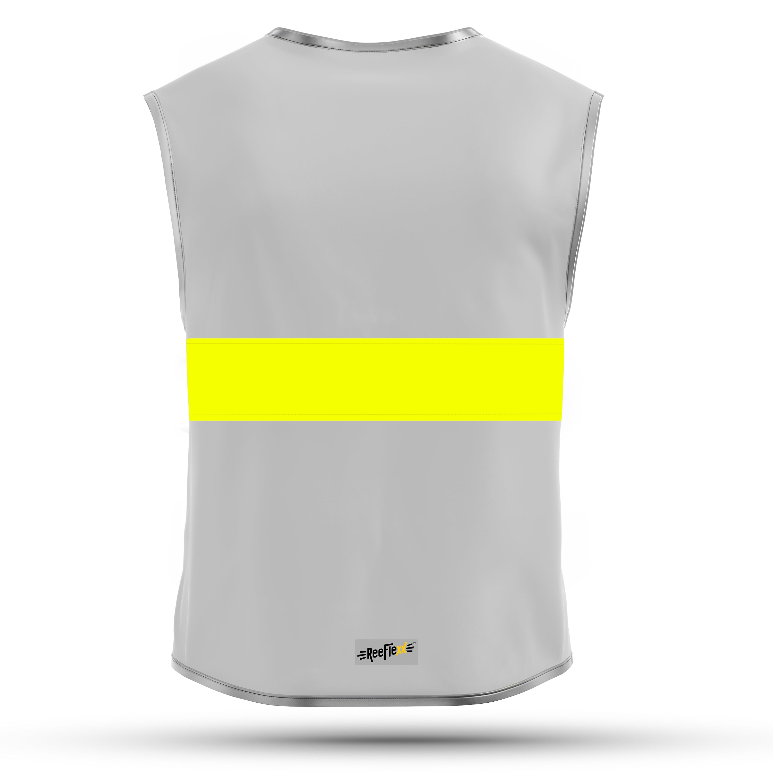 Silver Yellow Stripe Men - Herrenwarnweste