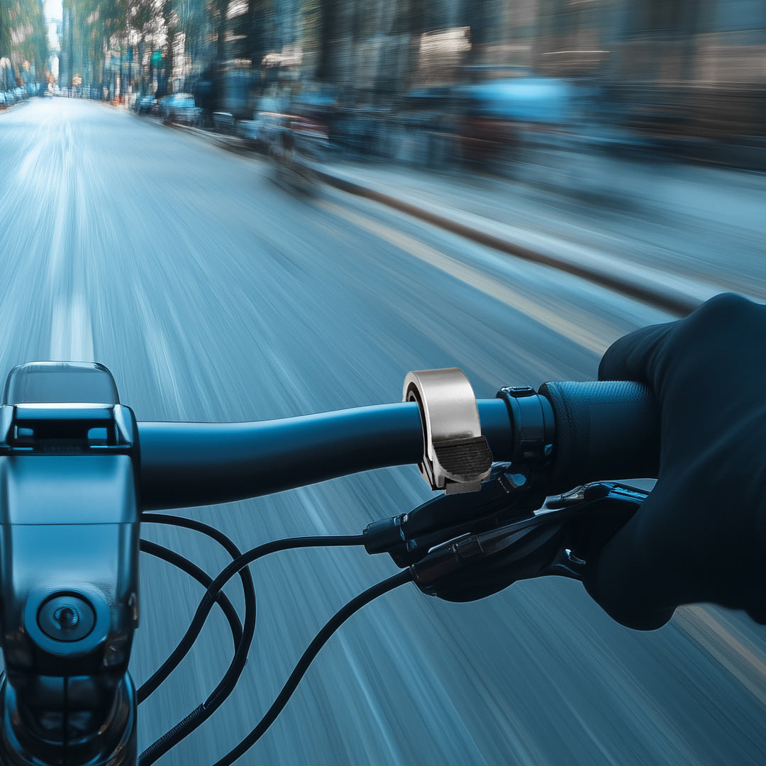 Fahrradklingel Glocke Aluminium silver