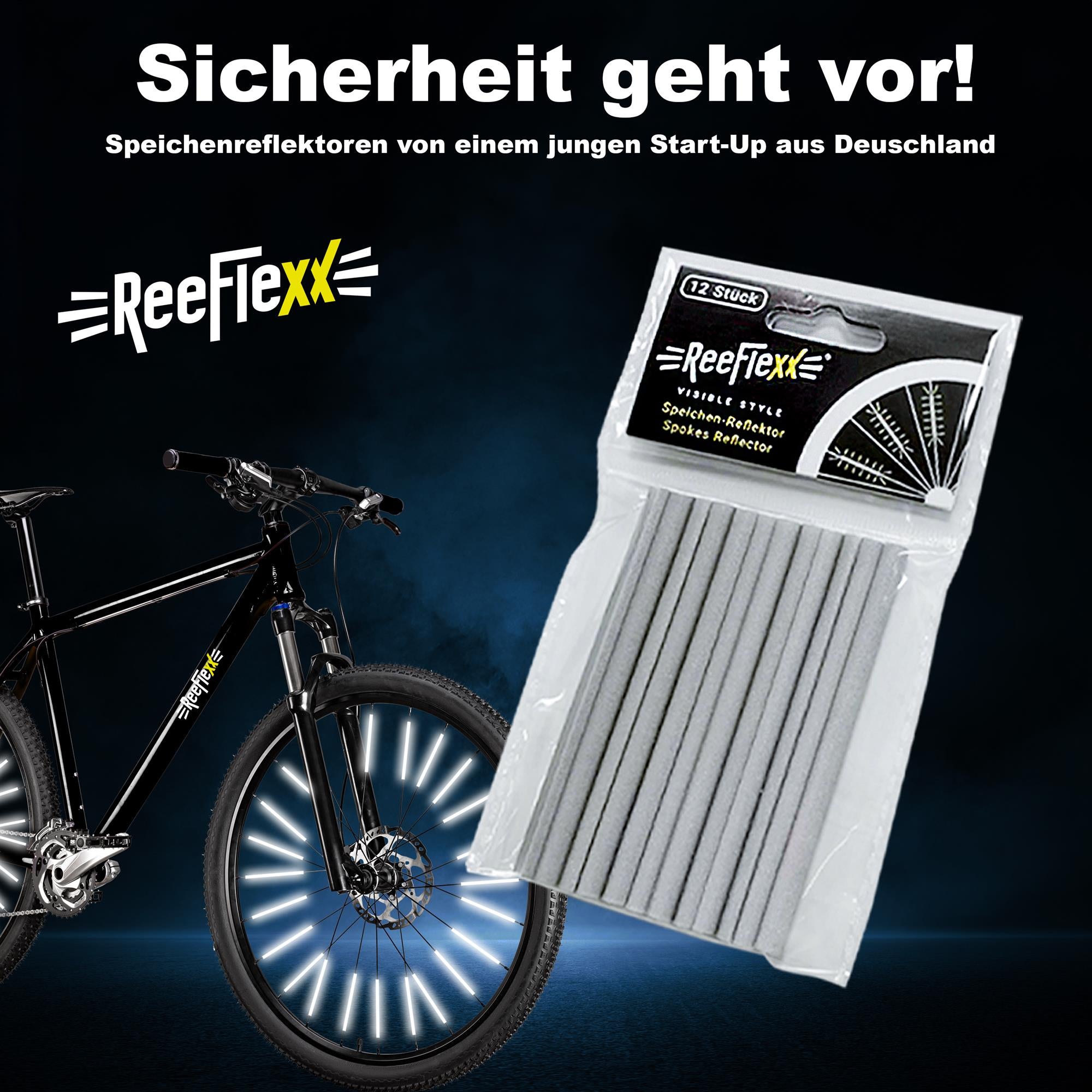 ReeFlexx®-Speichenreflektoren, Silber, 12 Stück