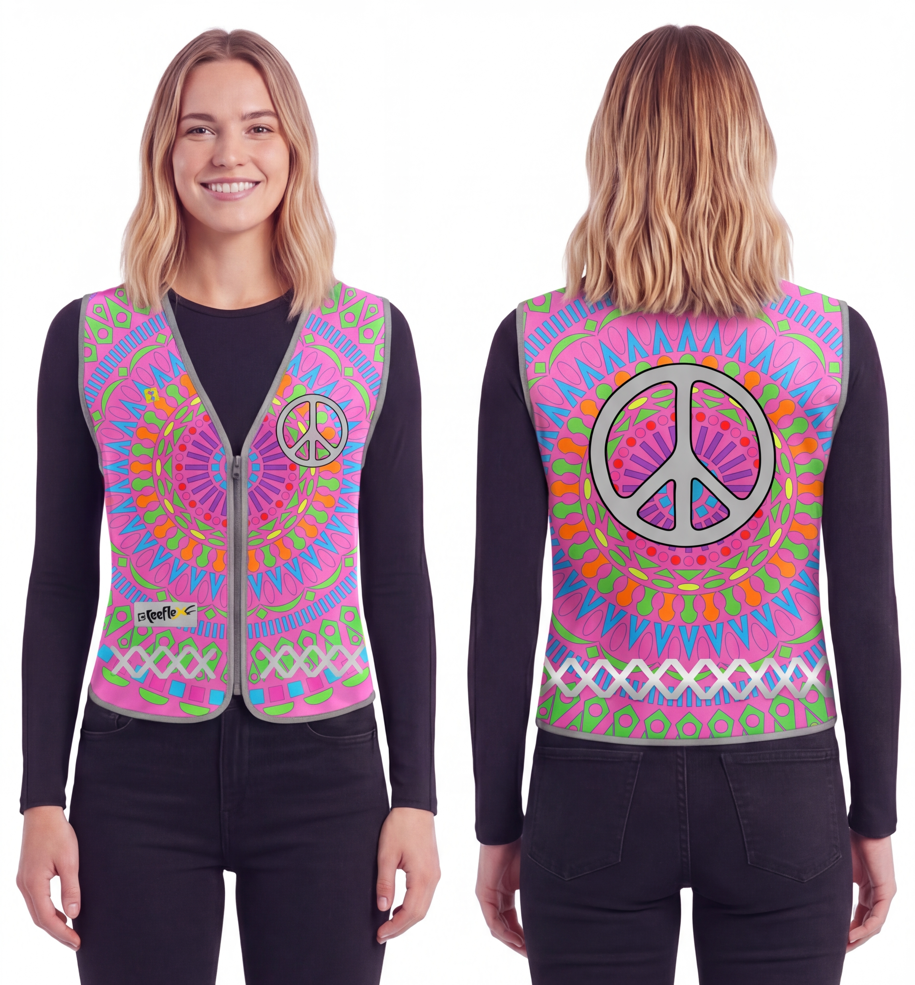 Pink Mandala - Damenwarnweste