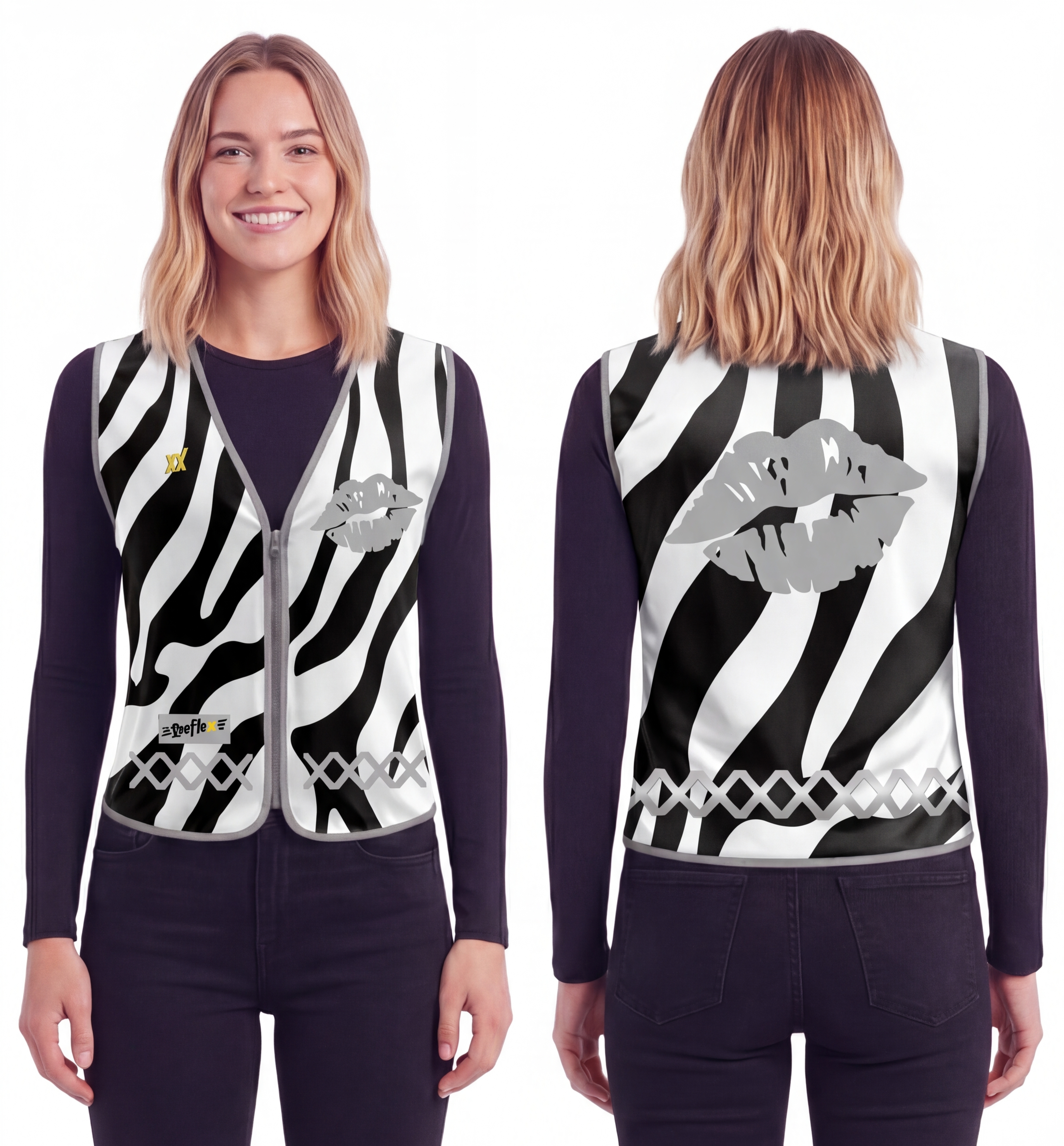 Wild Zebra Kiss - Damenwarnweste