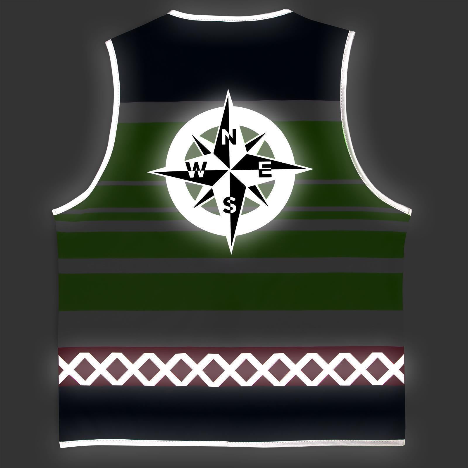 Green Nautic Compass - Herrenwarnweste