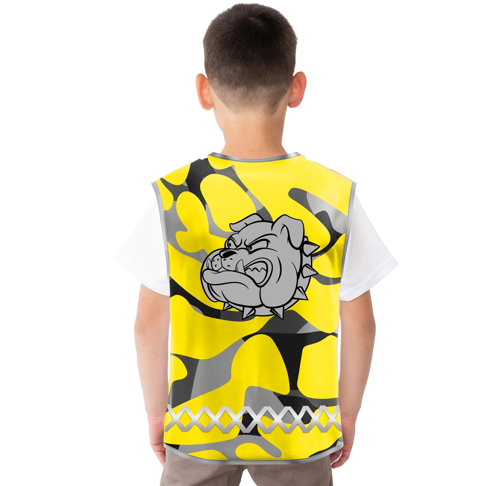 Yellow Camou Bulldog - Kinderwarnweste