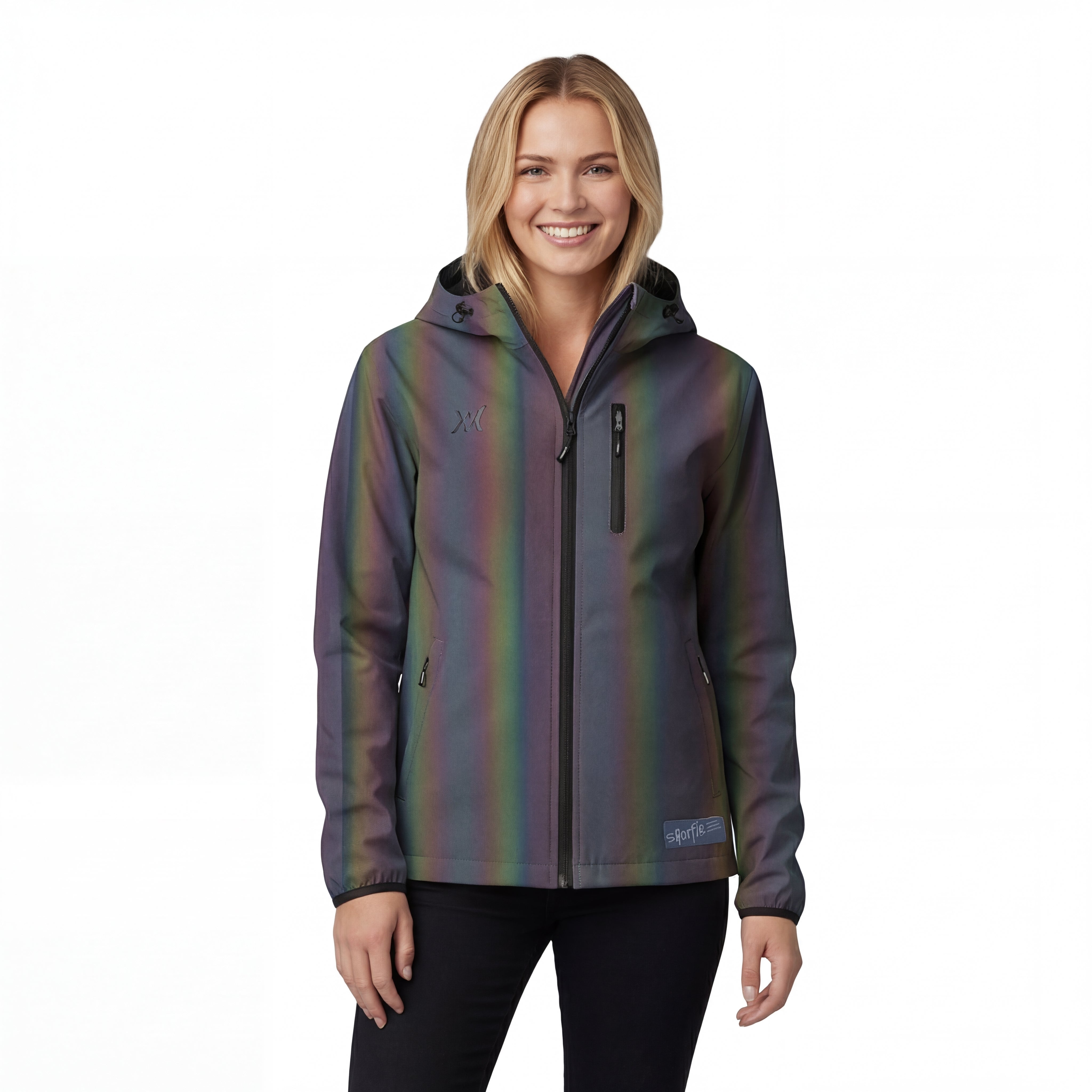 "Black Rainbow" vollreflektierende Jacke  - Ladies