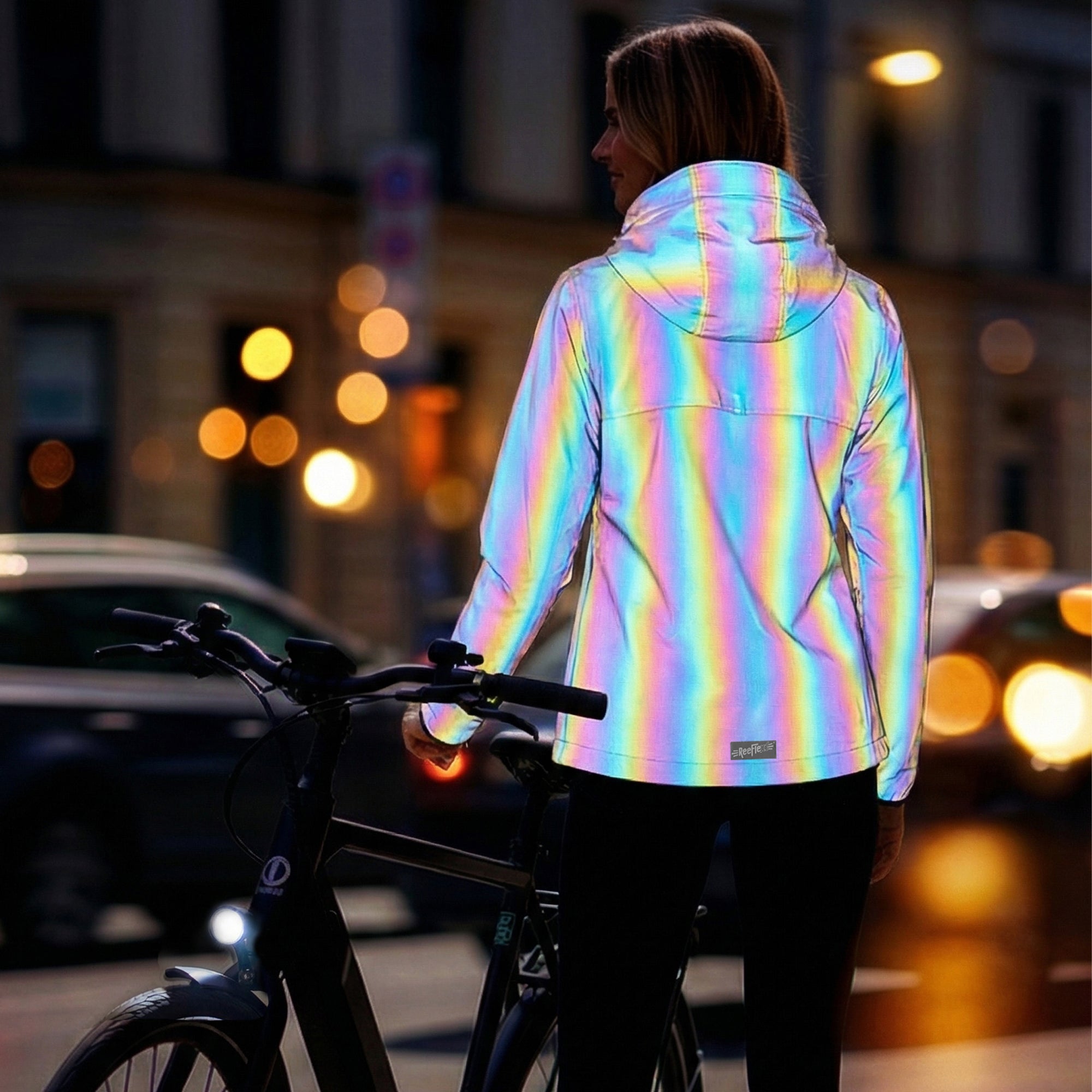 "Black Rainbow" vollreflektierende Jacke  - Ladies