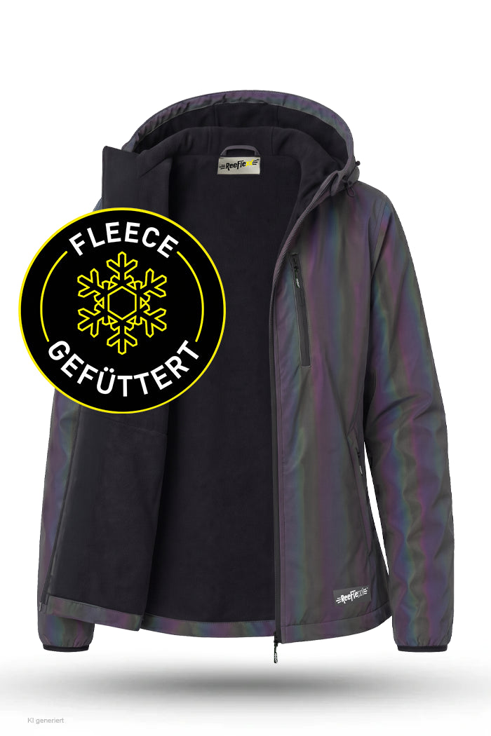 Black Rainbow Fleece Jacket - Ladies