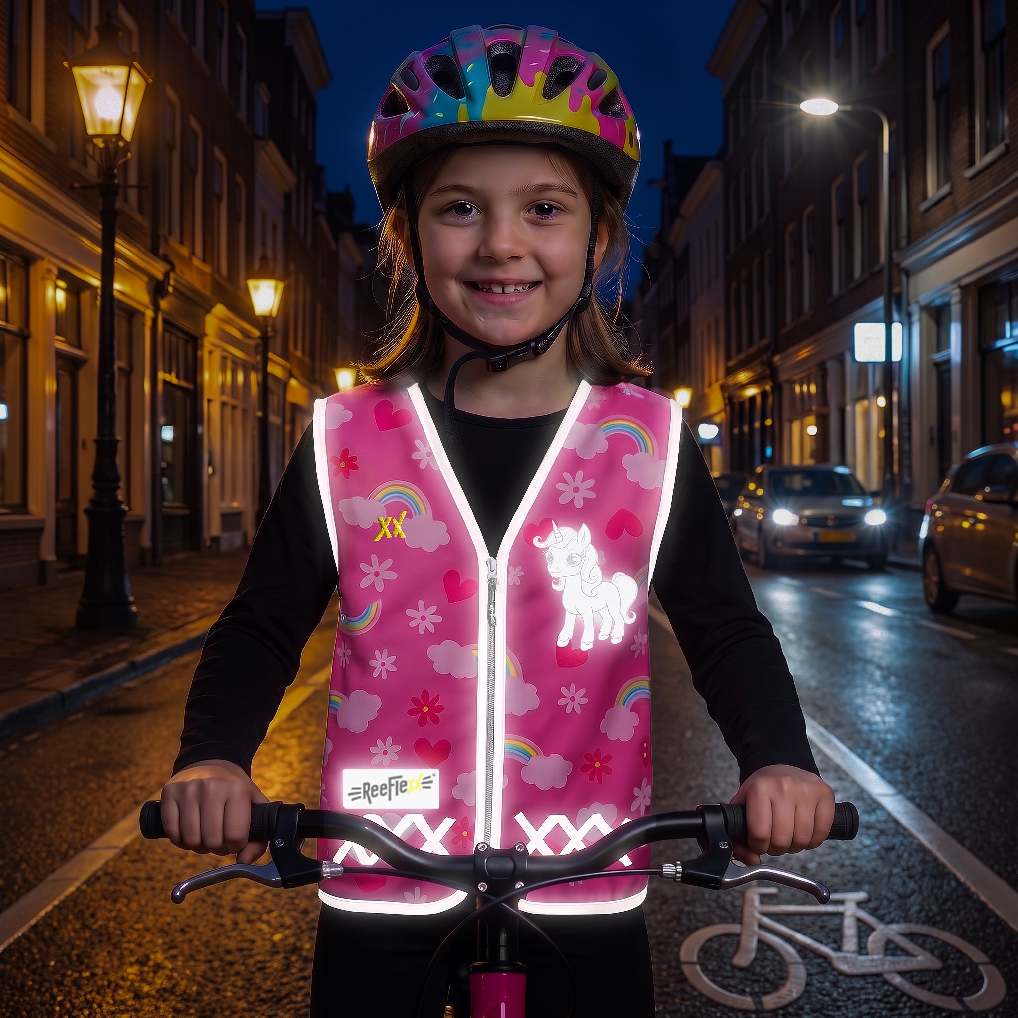 Pink Unicorn - Kinderwarnweste