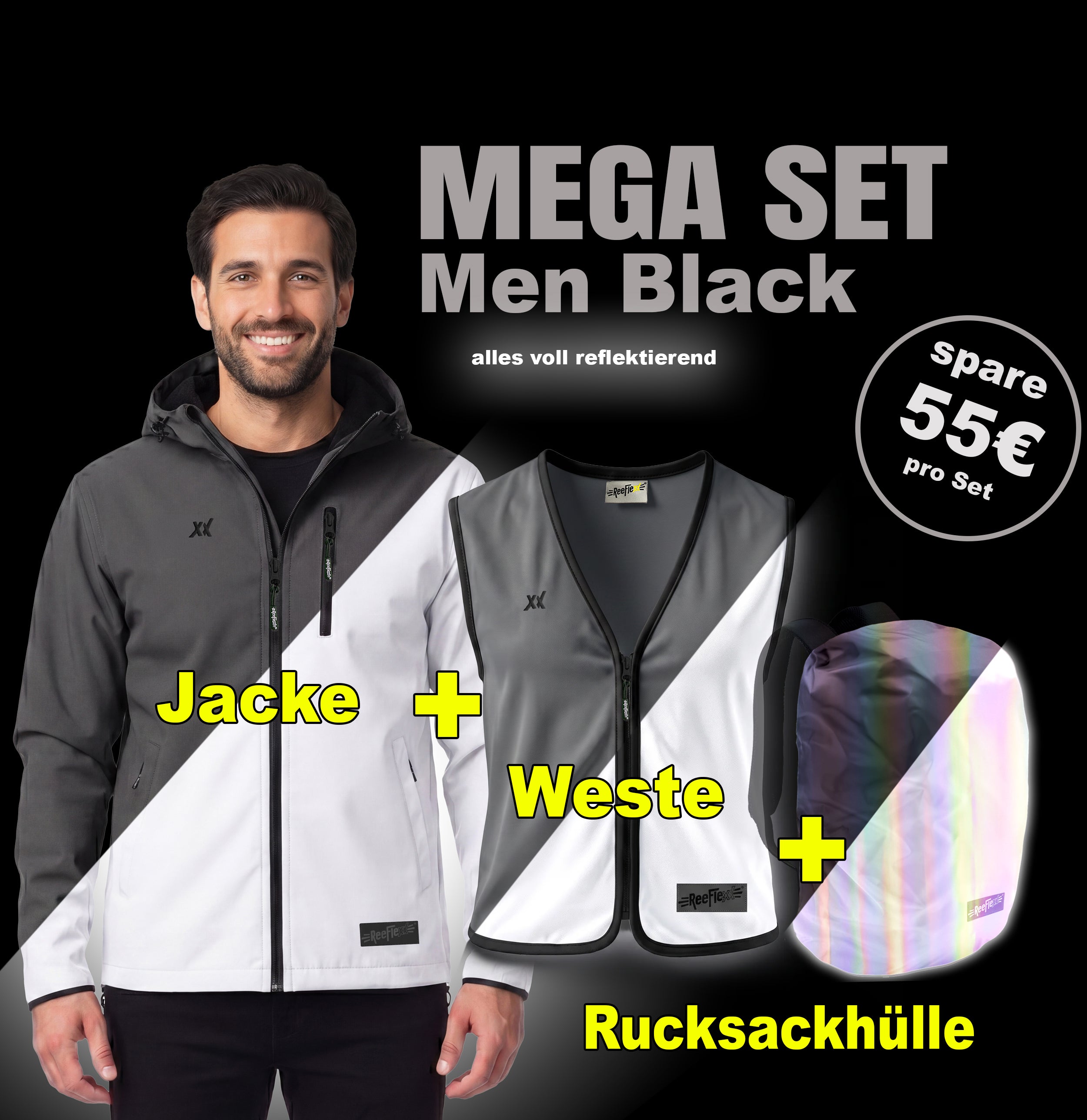 MEGA-SET Men Black