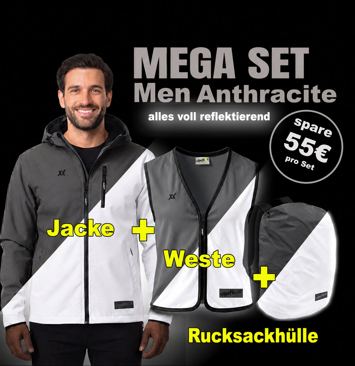 MEGA-SET Men Anthracite