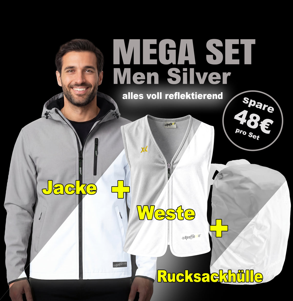 MEGA SET Men Silver
