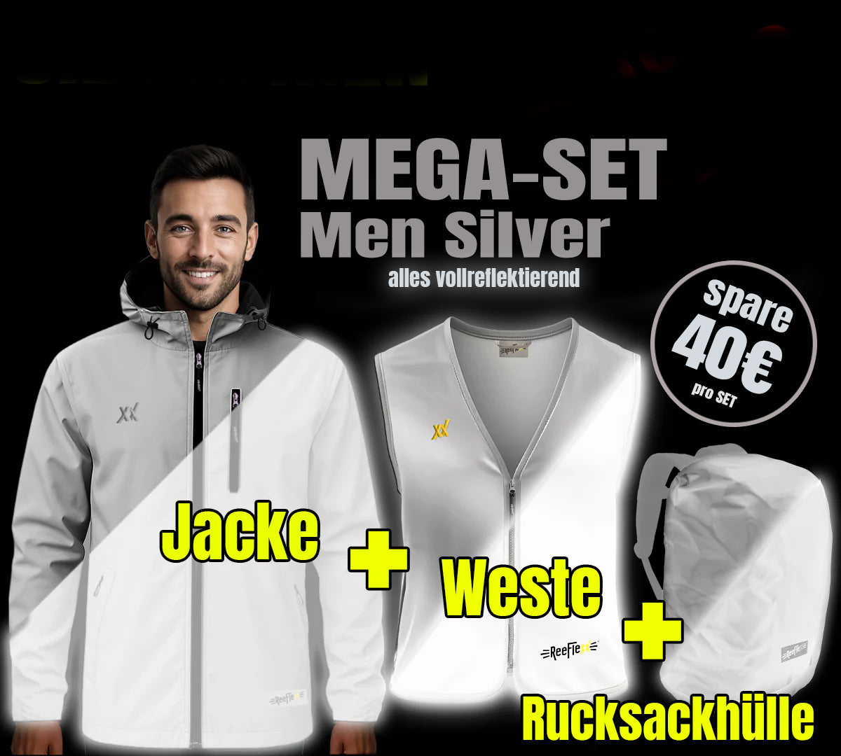 MEGA SET Men Silver