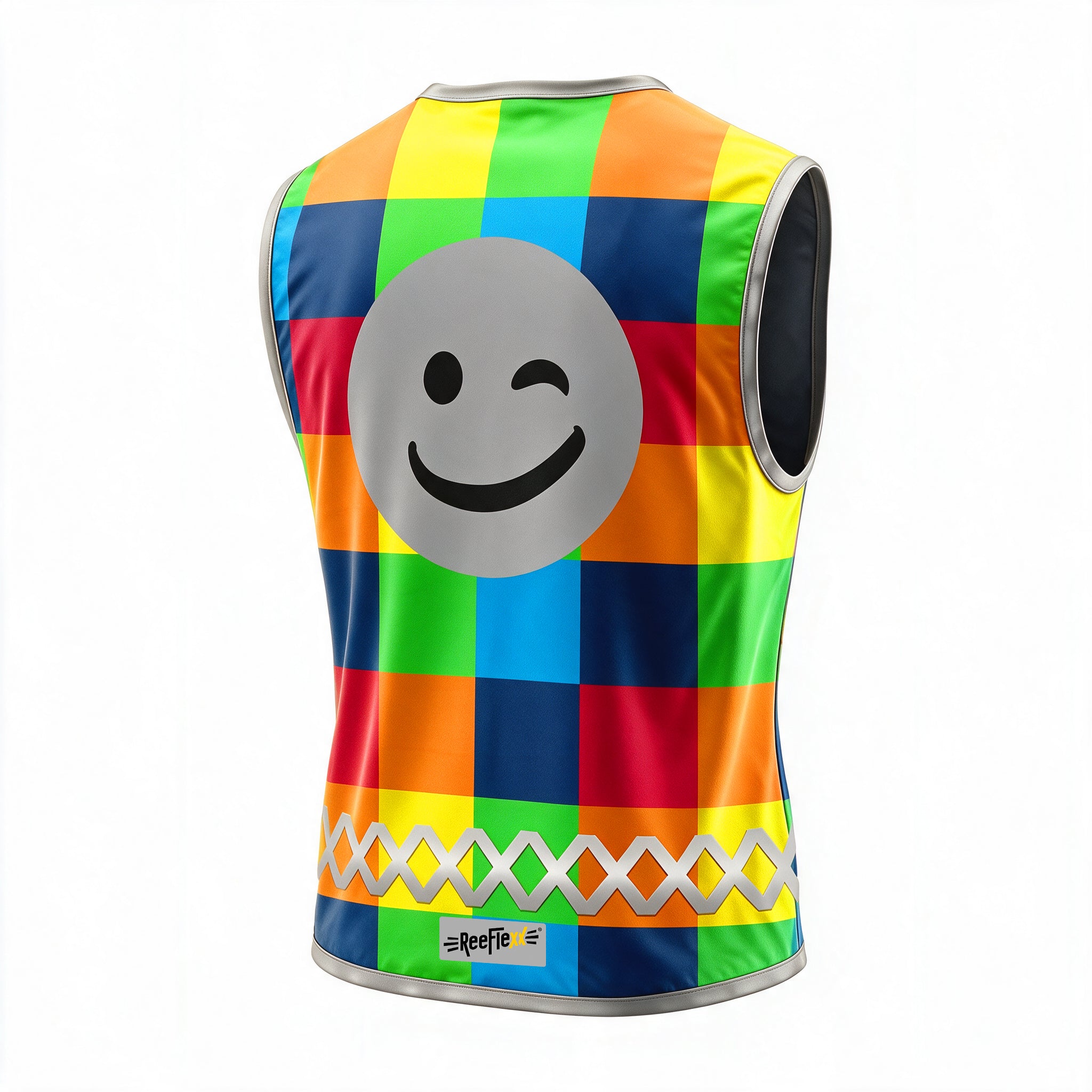 Mix Square Smiley - Kids' reflective vest