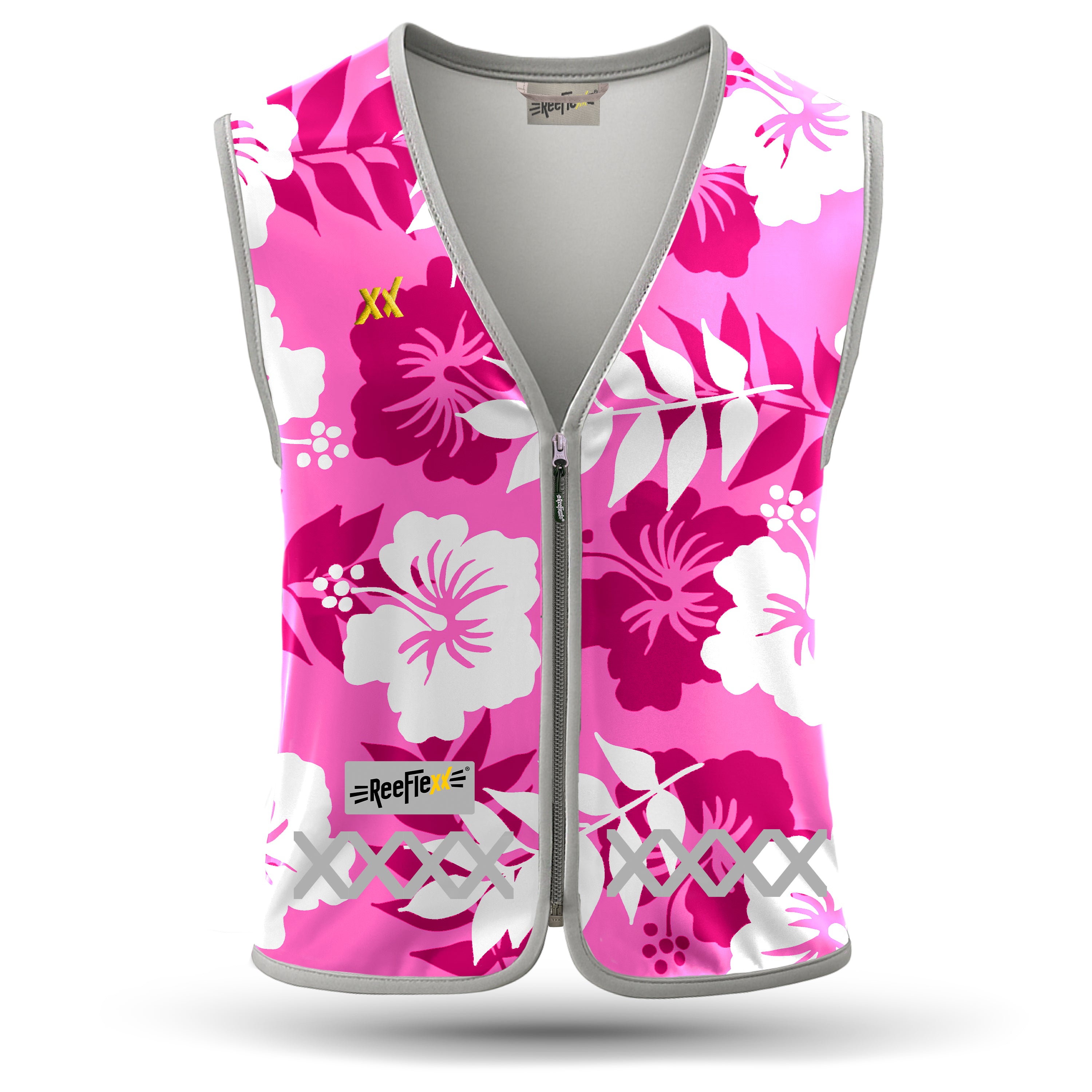 Pink Hibiscus - Damenwarnweste