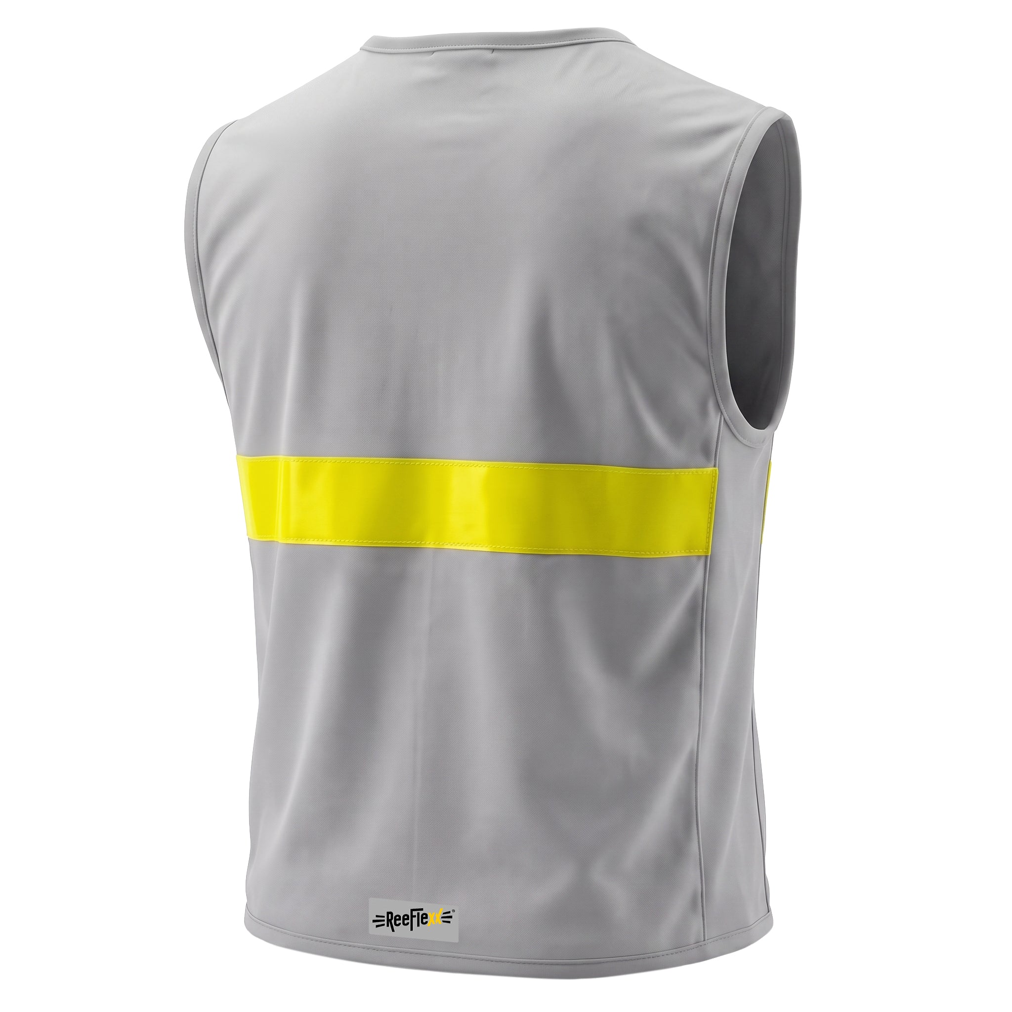 Silver Yellow Stripe Men - Herrenwarnweste
