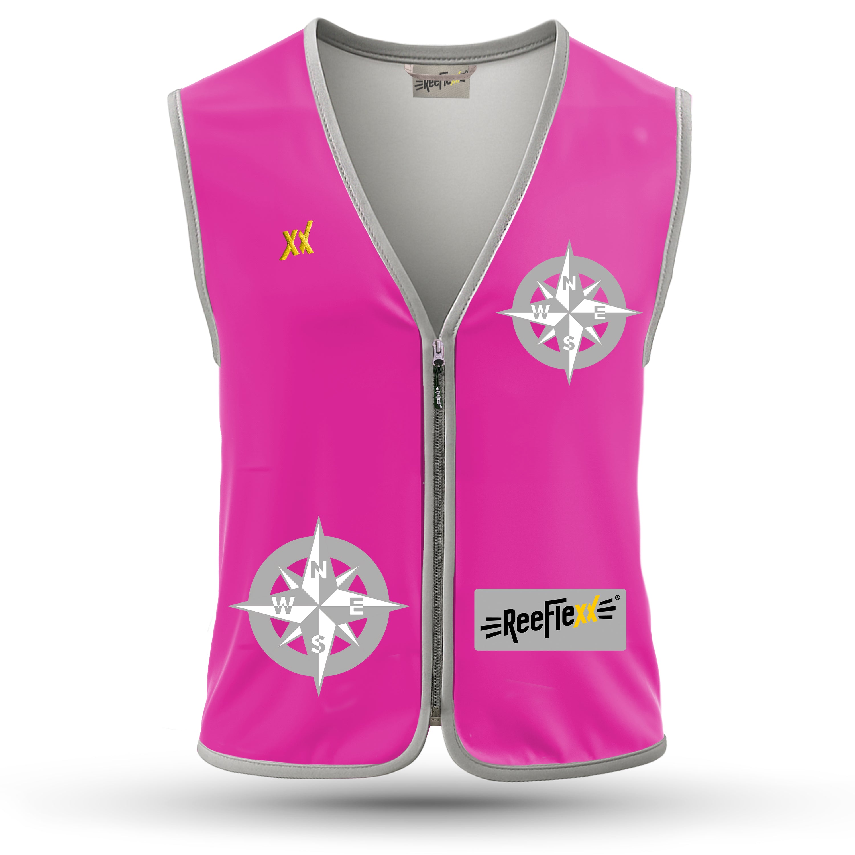 Solid Pink Compass - Damenwarnweste
