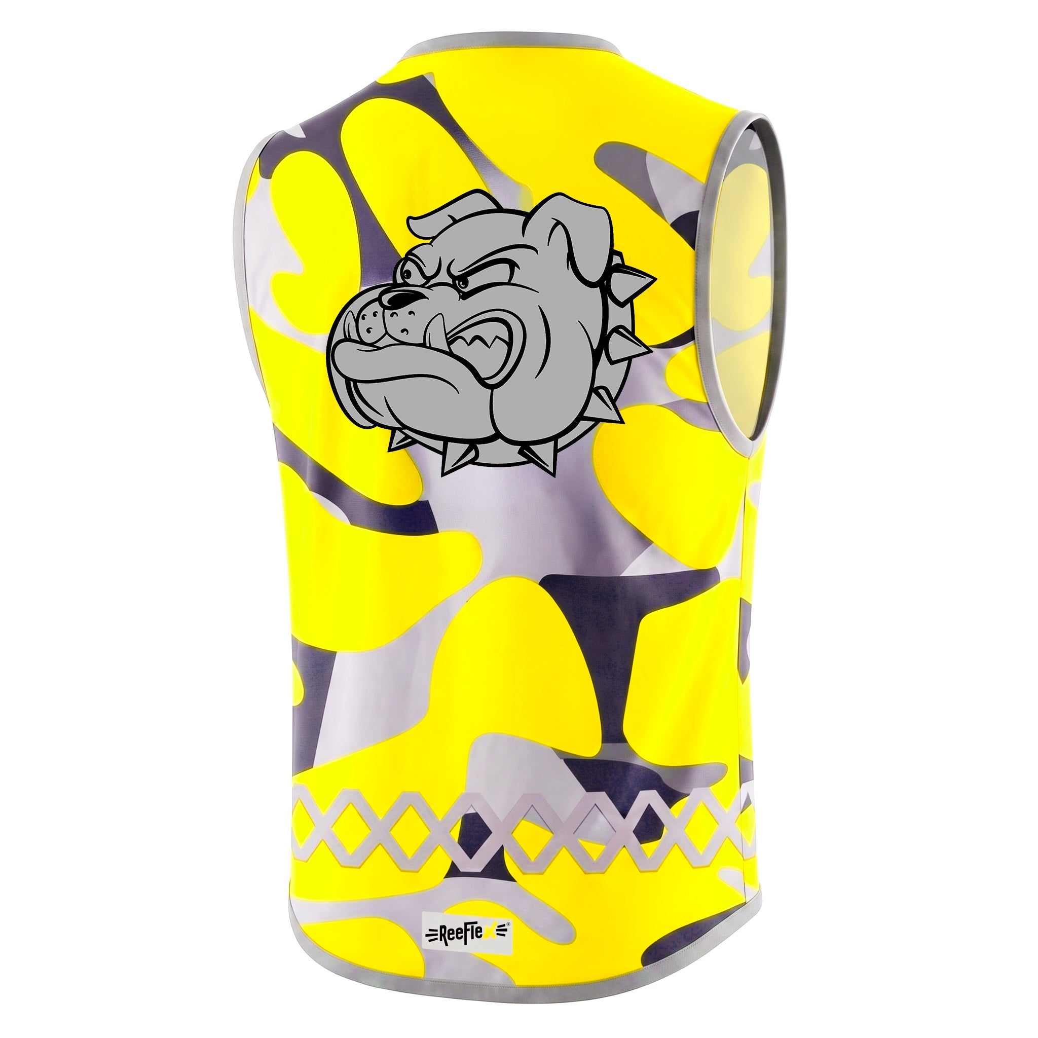 Yellow Camou Bulldog - Kinderwarnweste