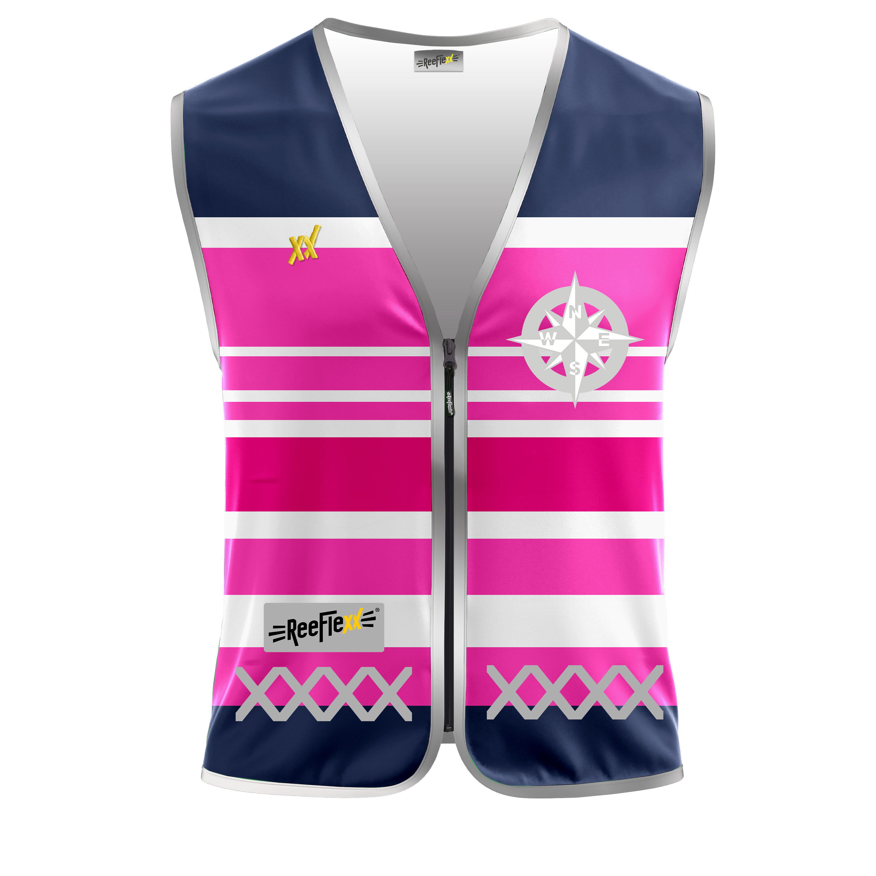 Pink Nautic Compass - Damenwarnweste